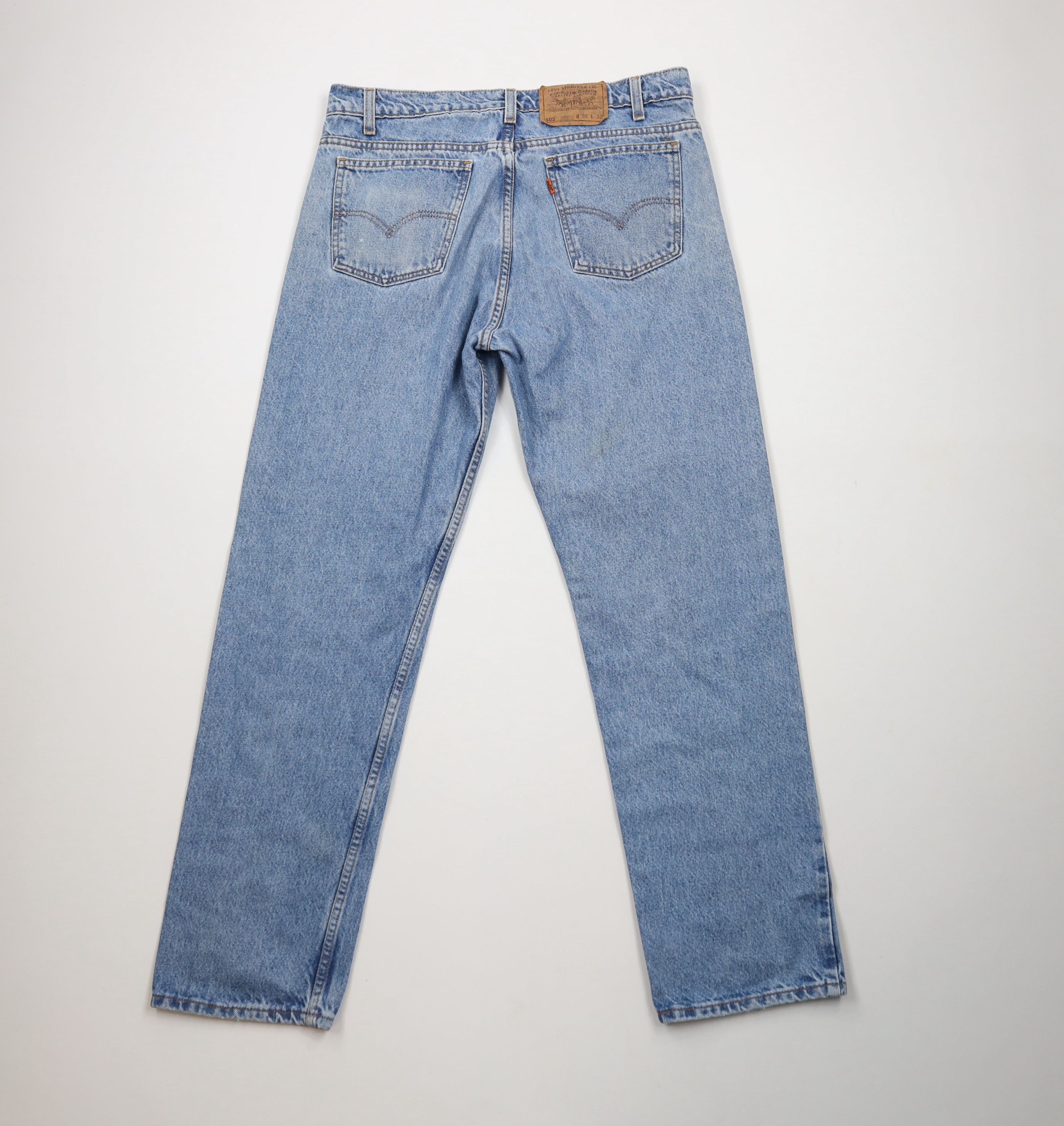 Levi's × Vintage Vintage 90s Levis 505 Orange Tab Regular Straight Leg Jeans Size US 34 / EU 50 - 11 Thumbnail