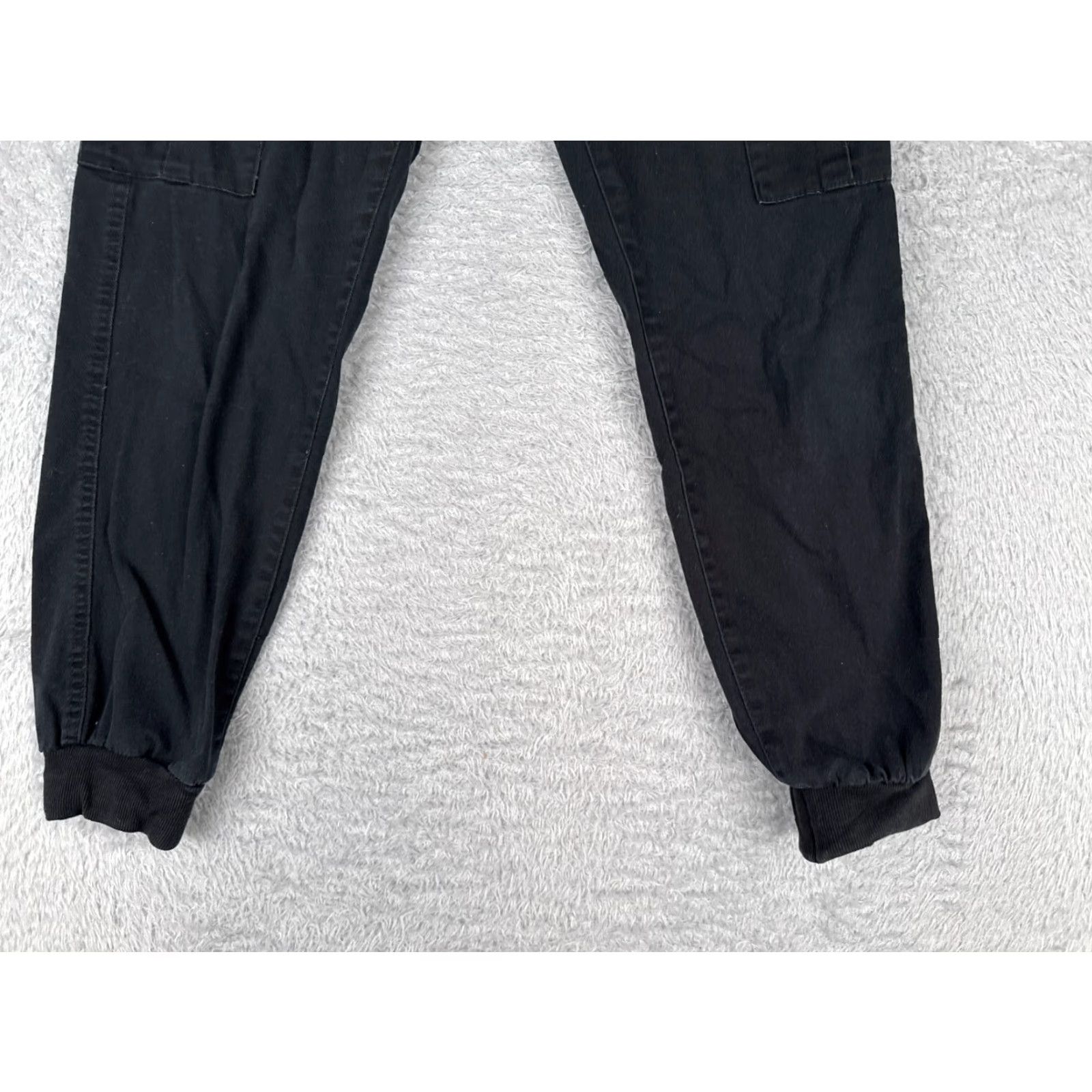 Vintage XVTU Streetwear Society Pants Women Black Cargo Jogger Cotton 28x26 Regular Tapered Straight Leg Inseam 26 in Adult Womens Pants Size 28" / US 6 / IT 42 - 2 Thumbnail