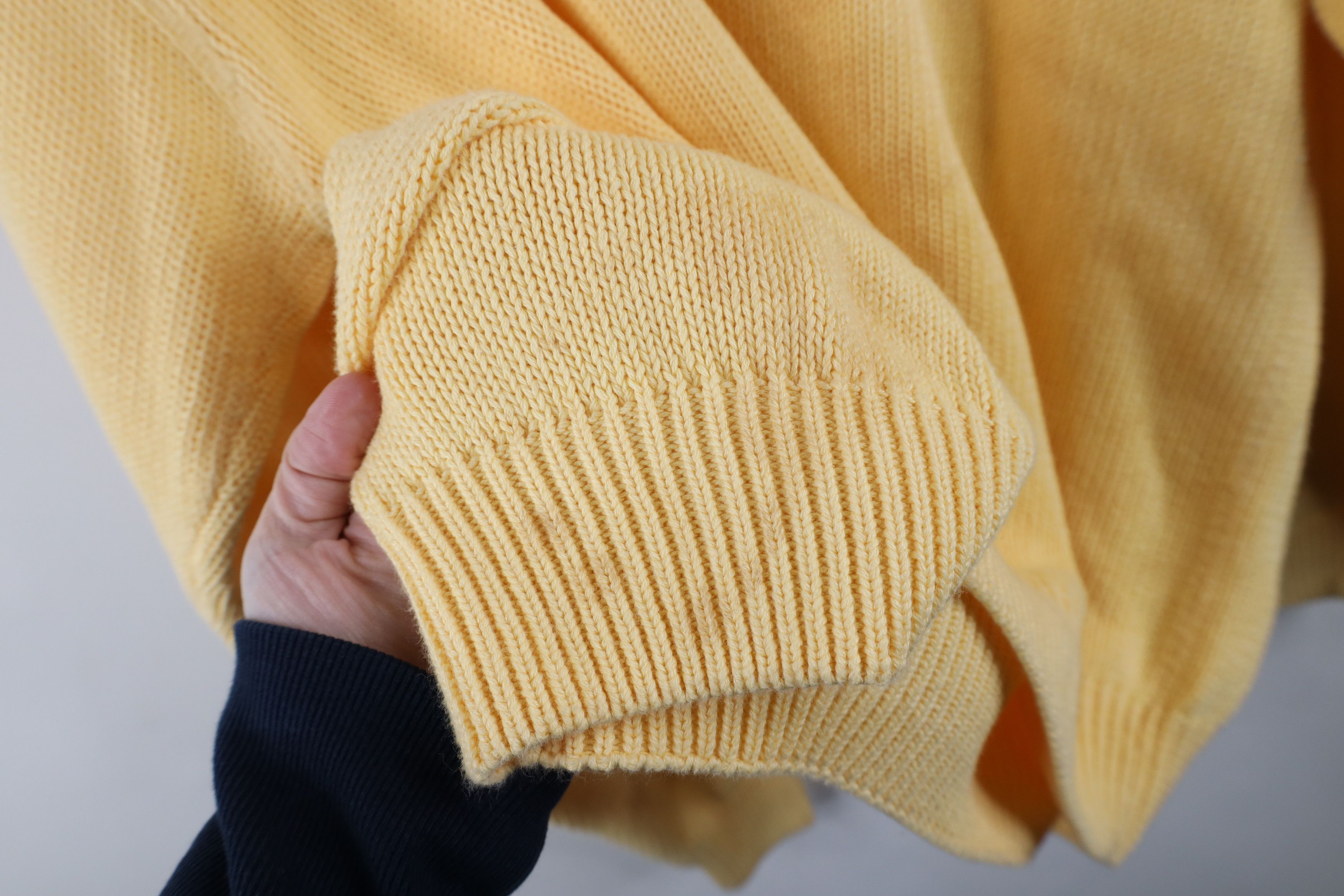 Vintage Vintage 90s Streetwear Blank Cotton Knit Crewneck Sweater Size US XXL / EU 58 / 5 - 10 Thumbnail