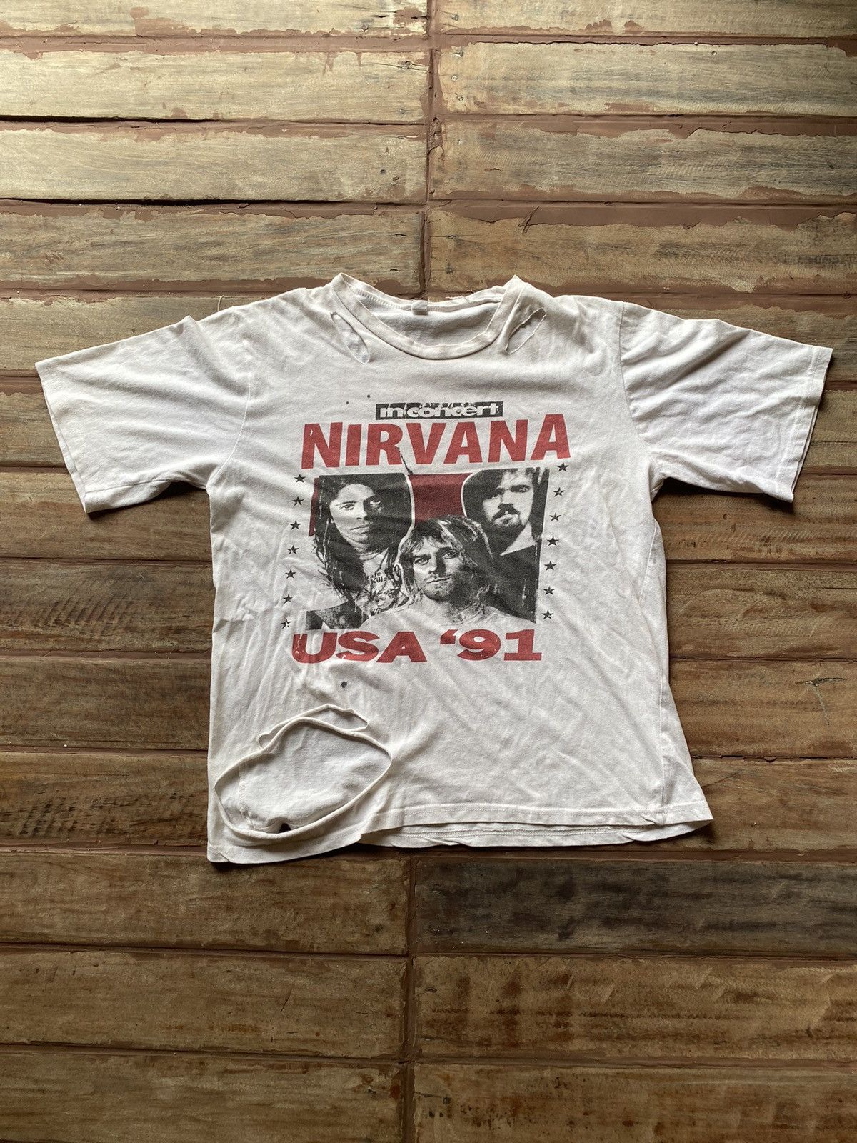 Band Tees × Vintage Vintage Nirvana in concert T Shirts Size US M / EU 48-50 / 2 - 1 Thumbnail