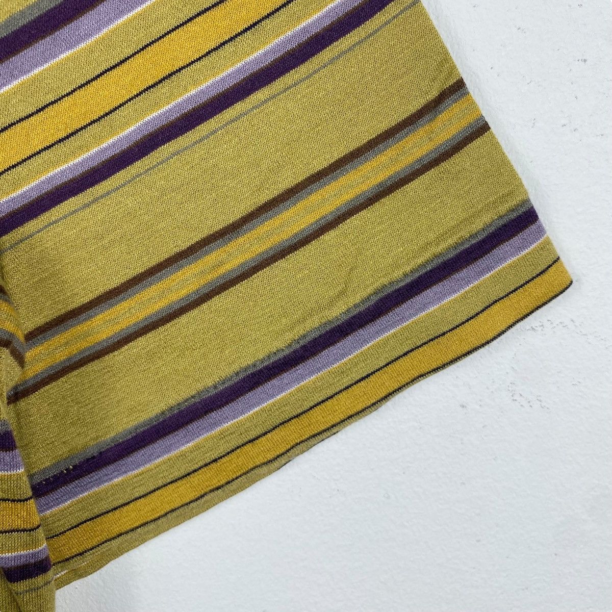 Burberry × Vintage Vintage 90's BURBERRYS Striped Pocket Polo Shirt Medium Size Size US M / EU 48-50 / 2 - 3 Thumbnail