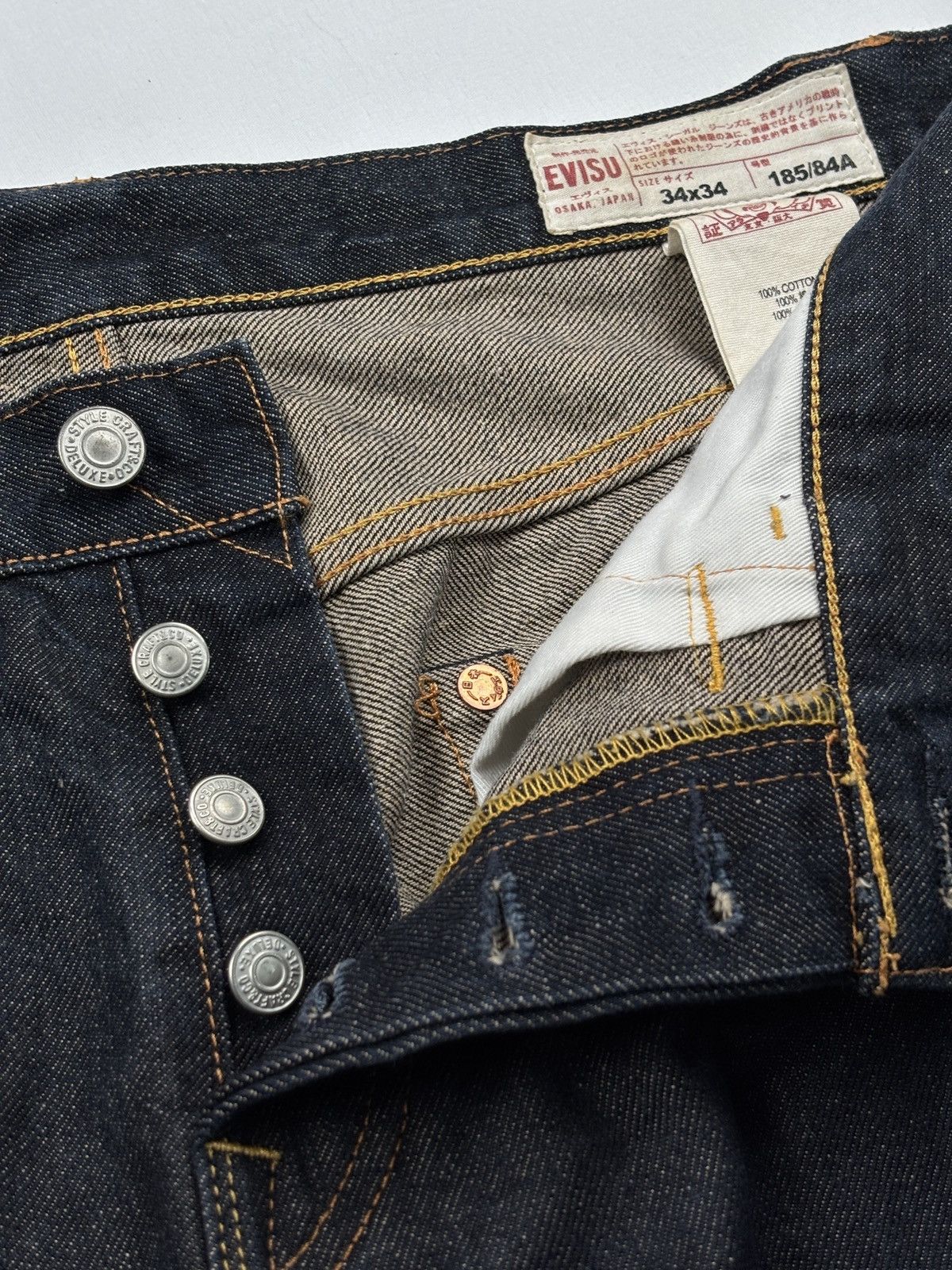 Evisu Lot. 2008 Embroidered Patterns Daicock Selvedge Jeans Size US 34 / EU 50 - 9 Thumbnail