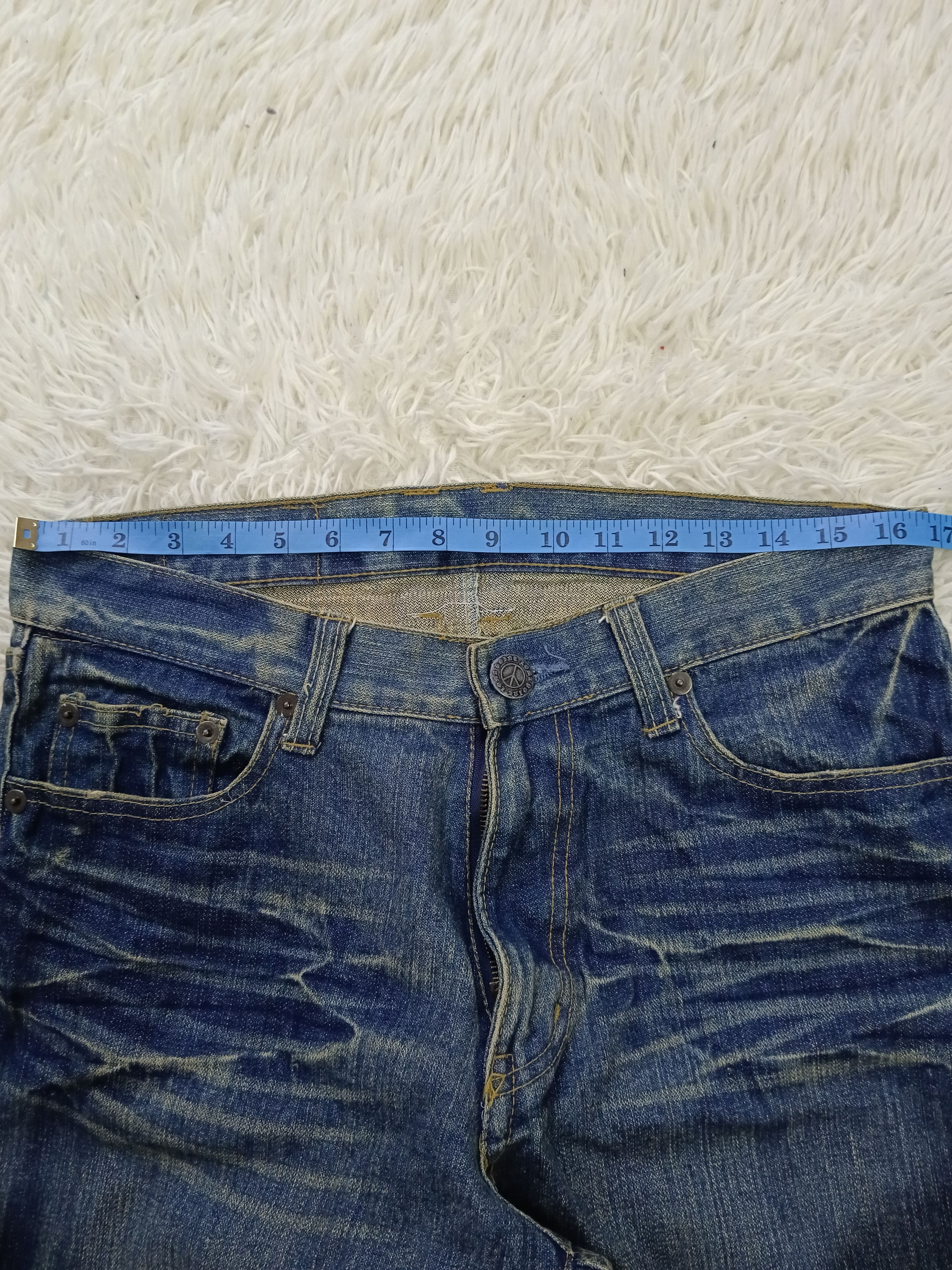 Japanese Brand DISTRESSED SPELLOUT ANARCHY PEACE LOMA PANTS Size US 33 - 7 Thumbnail