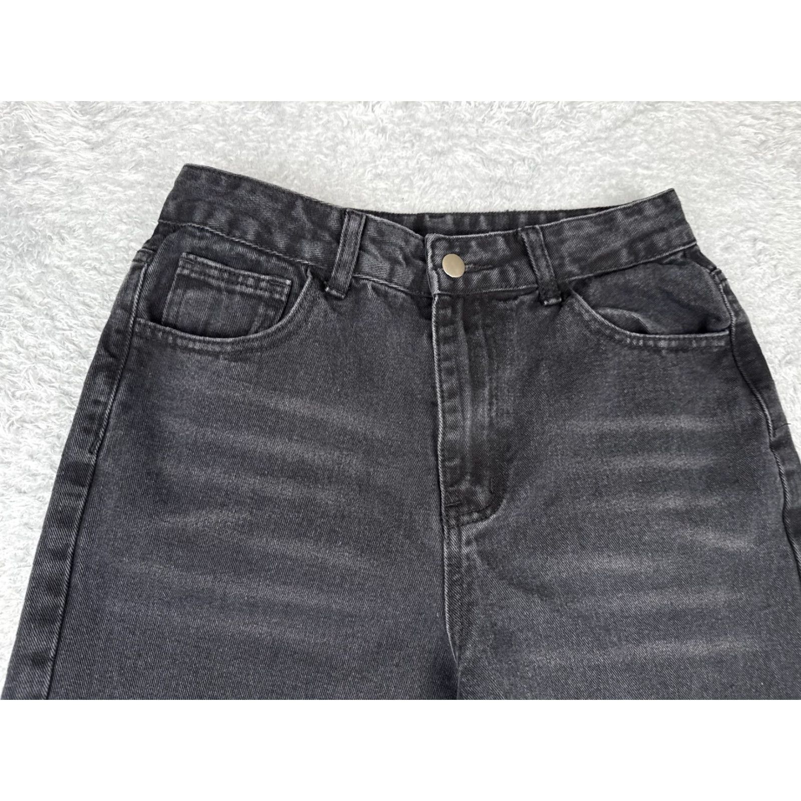 Shein SHEIN Jeans Women 6 Black High Rise Straight Leg Mom Fit Pant Casual 26x30 Size 32" / US 10 / IT 46 - 4 Thumbnail