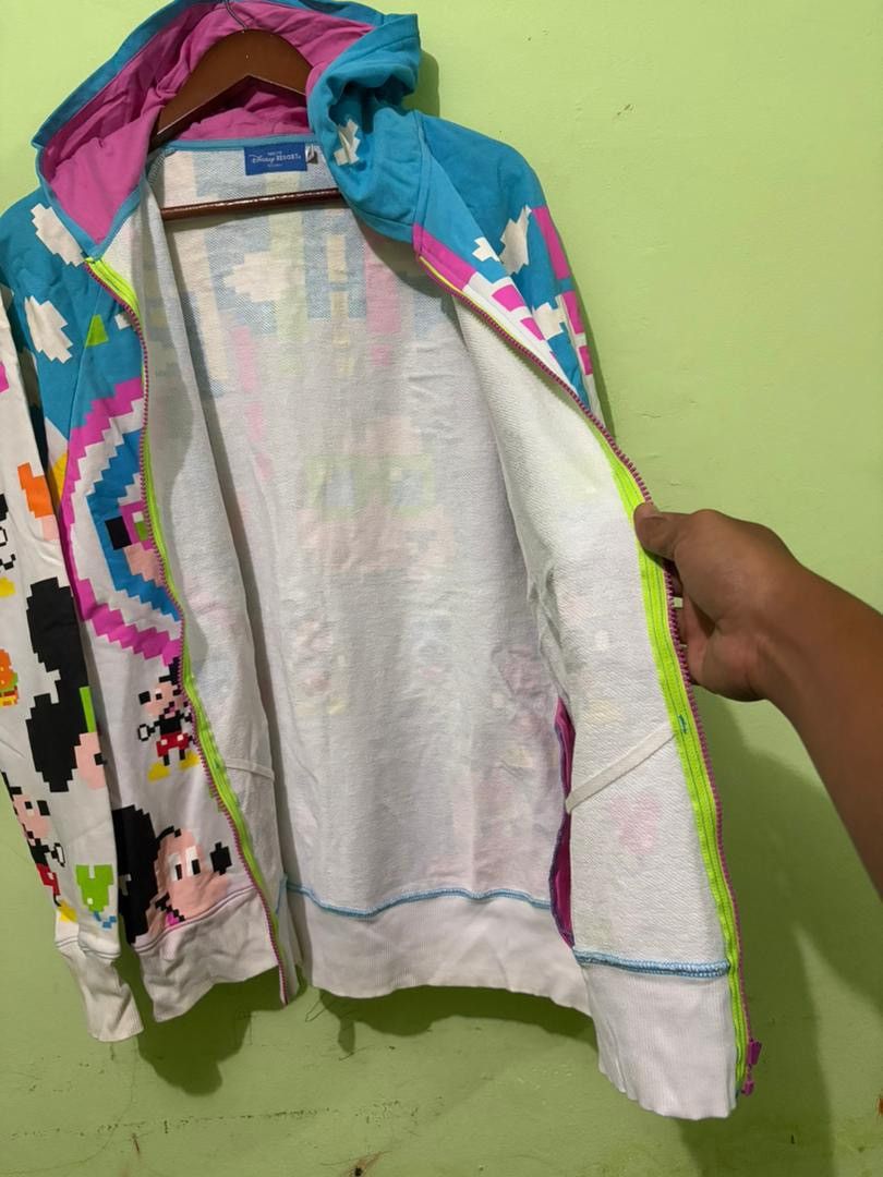 Disney VTG Mickey Mouse Fullprint Sweater Hoodies Multicolor Design Size US XL / EU 56 / 4 - 5 Thumbnail