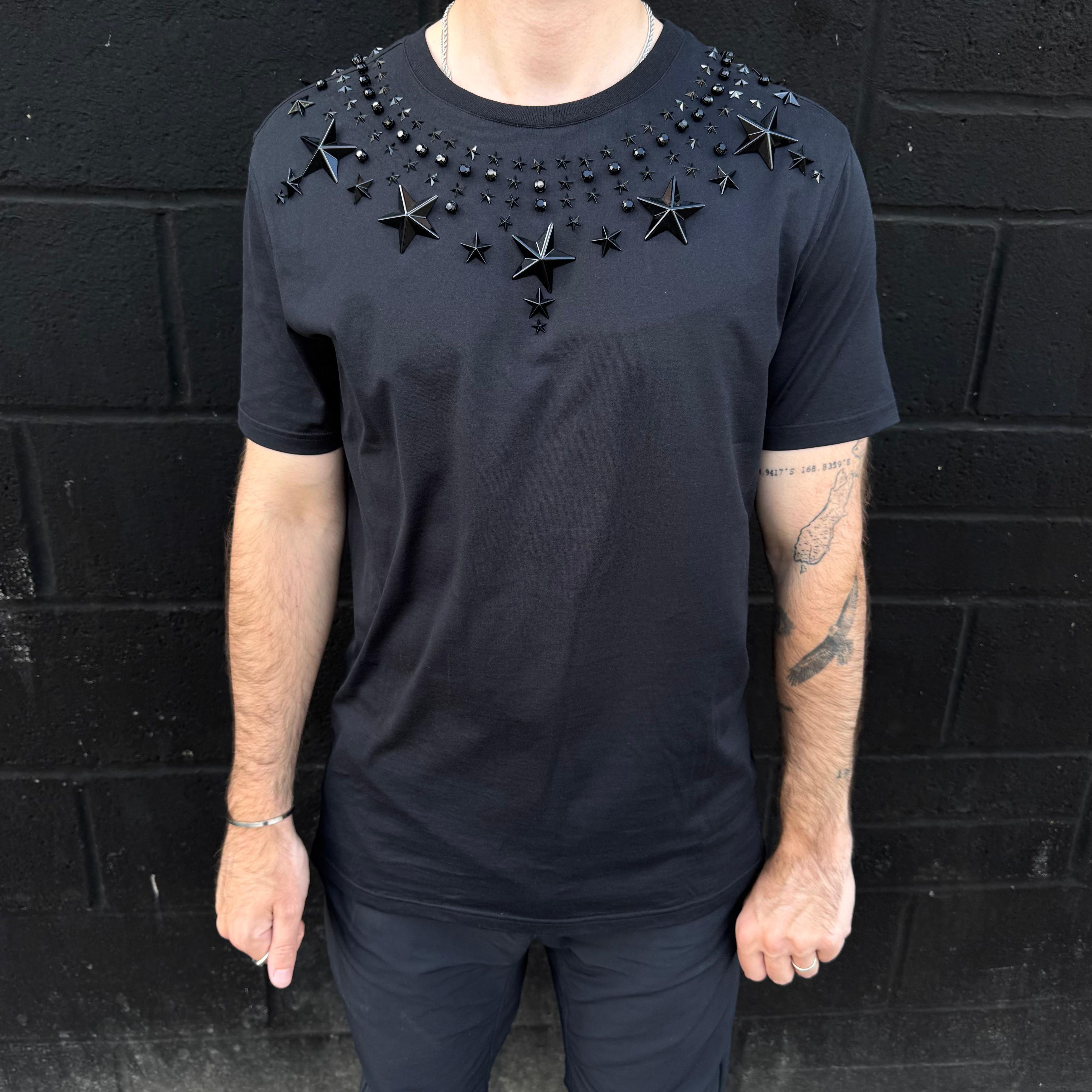 Givenchy Black Swarovski Beads and Stars Oversized T-Shirt Size S / US 4 / IT 40 - 4 Thumbnail