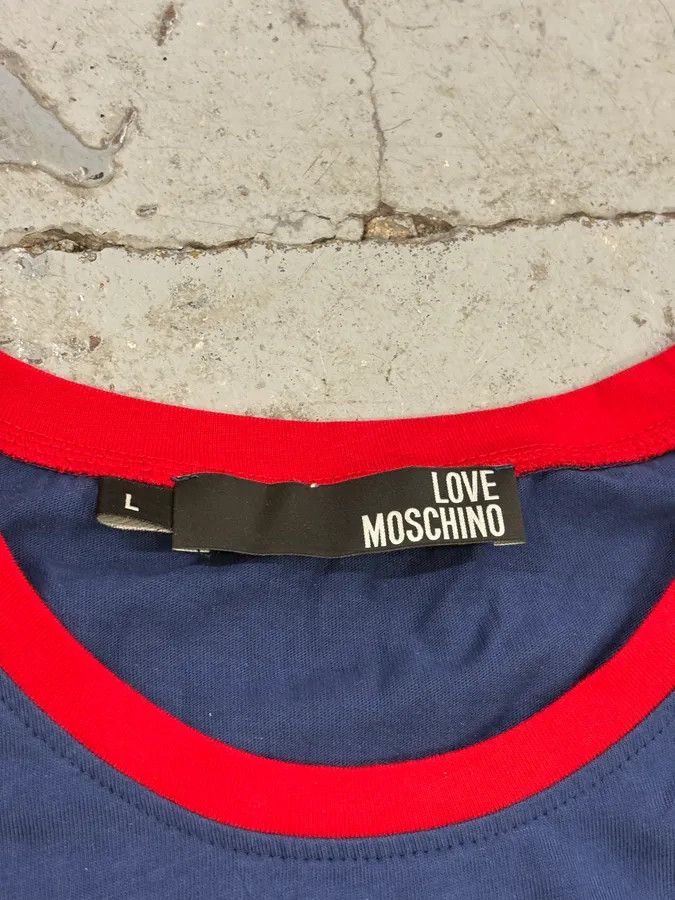 Moschino 2010s Moschino Navy Cross Stars Flag T-Shirt Size US L / EU 52-54 / 3 - 7 Thumbnail