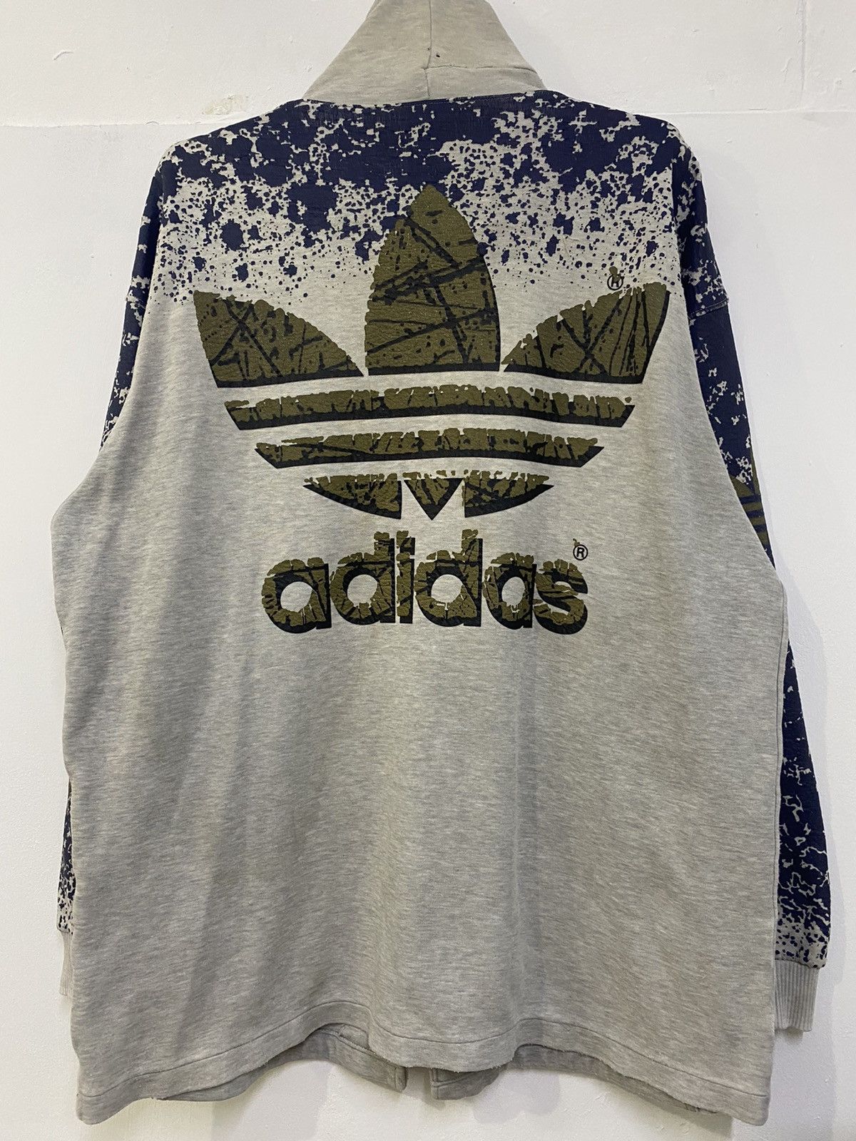 Adidas 💥VINTAGE 90 ADIDAS RUN DMC FULLY PRINTED ZIPPER HOODIE Size US L / EU 52-54 / 3 - 10 Thumbnail
