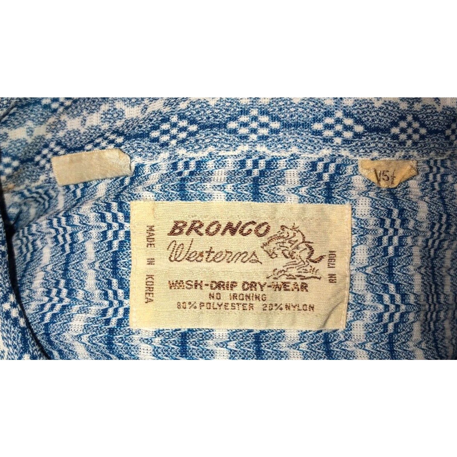 Vintage Brongo Westerns Men’s Western Short Sleeve Snap Button Shirt Blue Size 15.5 Midwestern Casual Size US M / EU 48-50 / 2 - 6 Thumbnail