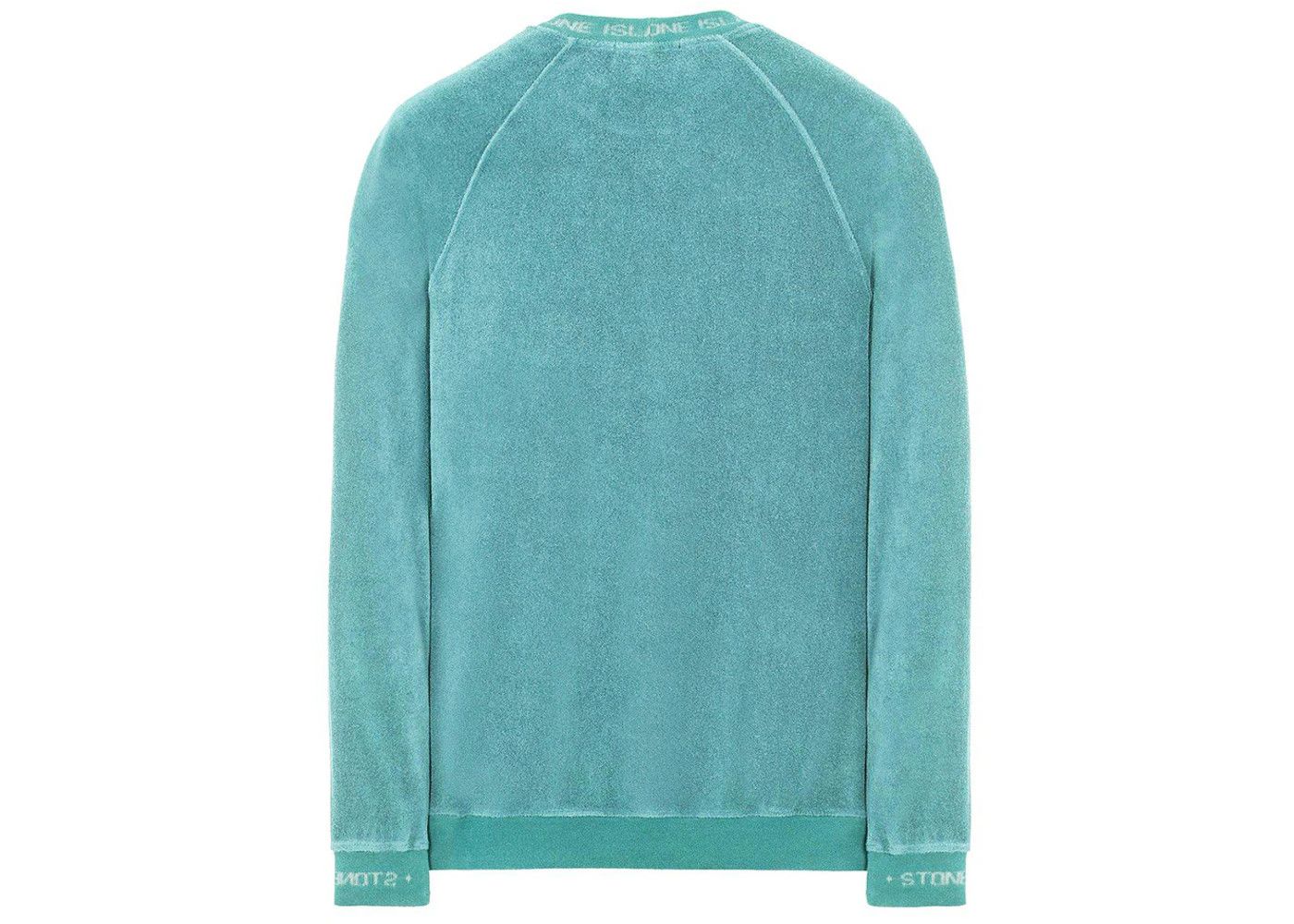 Stone Island o1mle0724 Organic Cotton Terry Fleece Sweatshirts in Aqua Size US XXL / EU 58 / 5 - 2 Thumbnail