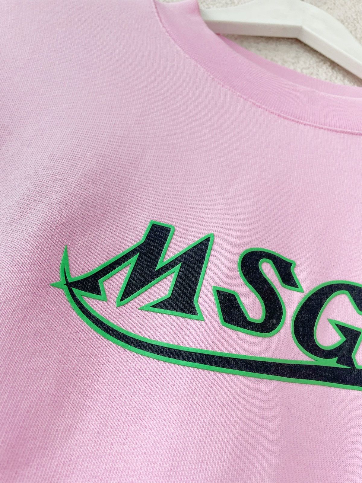 MSGM MSGM Men Pink Sweatshirt Big Logo Luxury Streetwear Size M Size US M / EU 48-50 / 2 - 6 Thumbnail
