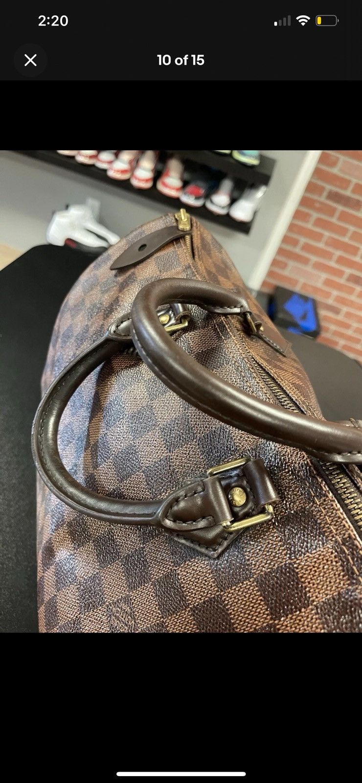 Louis Vuitton Louis Vuitton Speedy Duffle 35 Brown Canvas Damier Ebene Size ONE SIZE - 9 Thumbnail