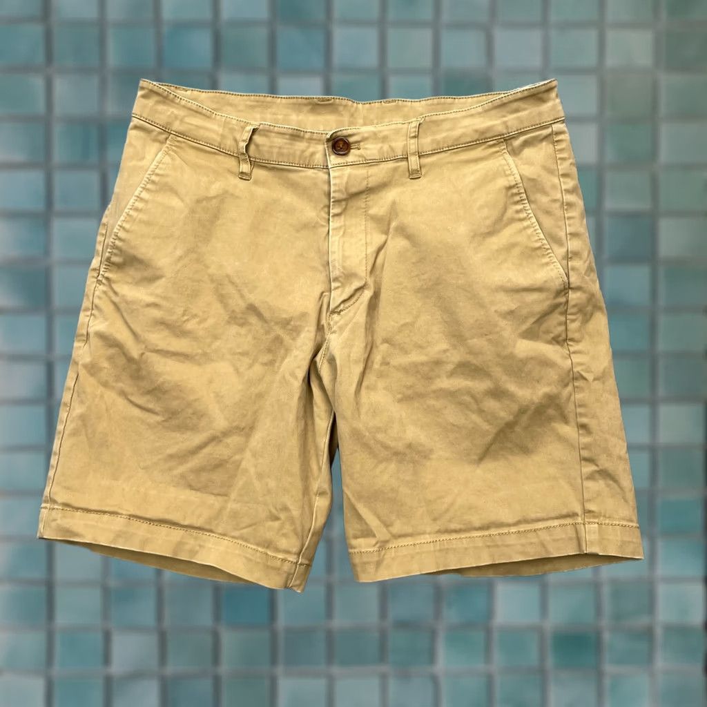 Vintage Bearbottom Shorts Mens 32 Brown Chino Cotton Stretch Golf Resort Wear Casual Size US 32 / EU 48 - 1 Thumbnail