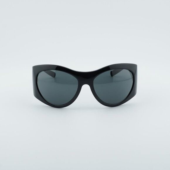 Versace Versace VE4392 GB1/87 Sunglasses Black Oval Frame Size ONE SIZE - 2 Thumbnail