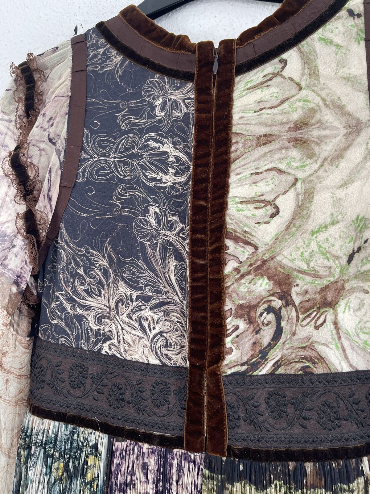 Jean Paul Gaultier AW2006 Jean Paul Gaultier Romantic Artsy Pleated Silk Lace Size M / US 6-8 / IT 42-44 - 12 Thumbnail