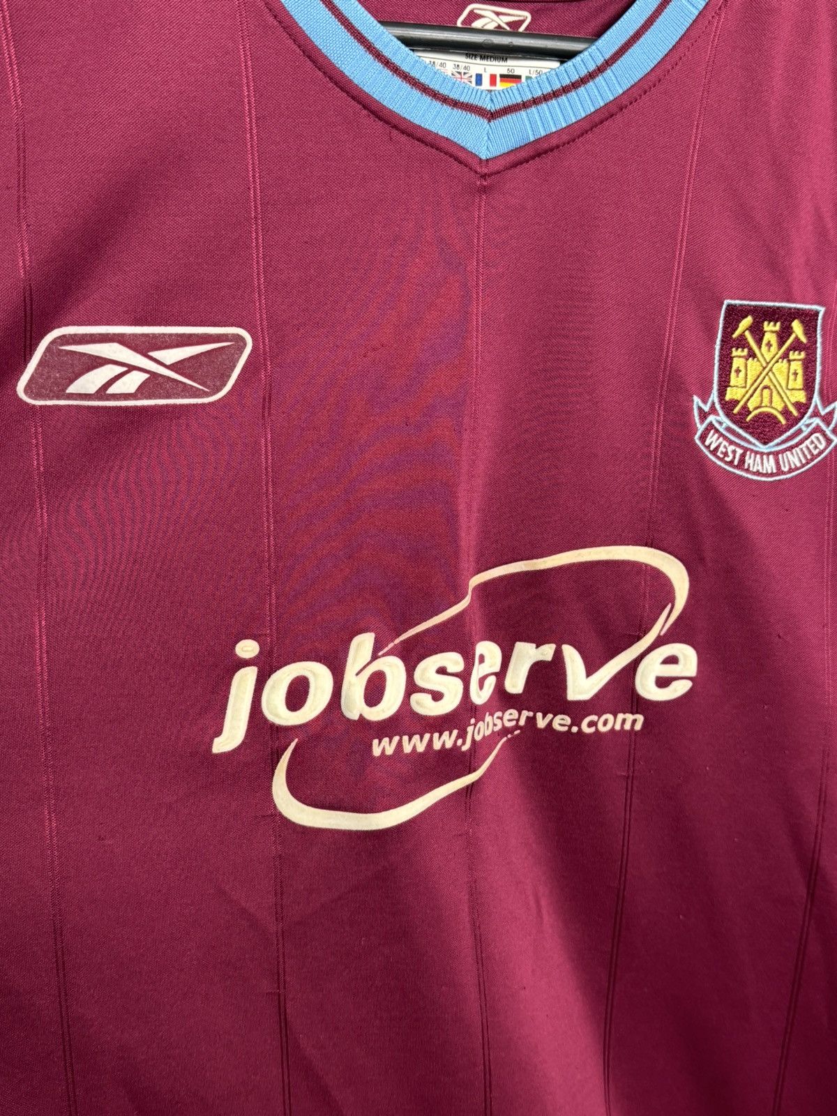 Reebok West Ham United 03/05 Home Football Jersey Size US M / EU 48-50 / 2 - 3 Thumbnail
