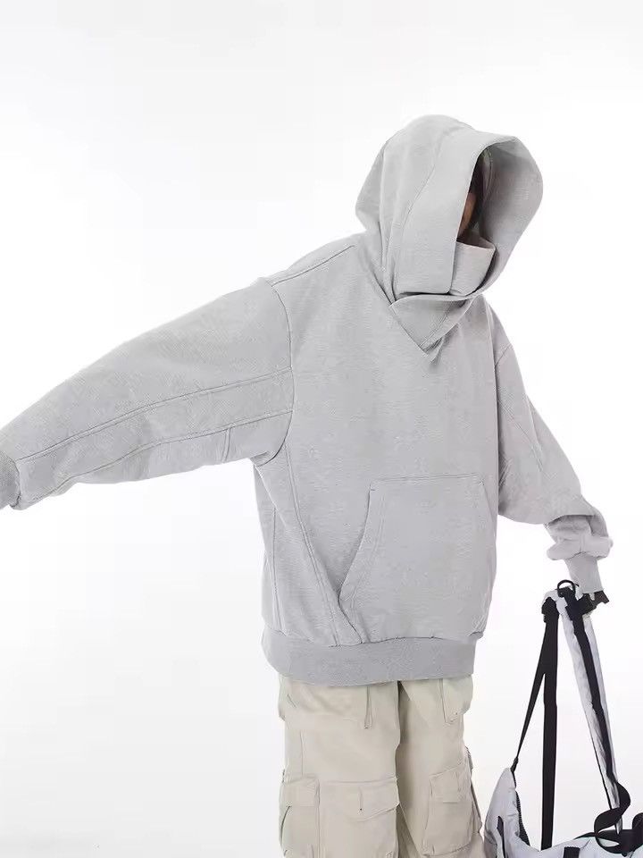 Japanese Brand Cowl Neck Techwear Hoodie - Avant-Garde High Collar Hoodie Size US L / EU 52-54 / 3 - 3 Thumbnail