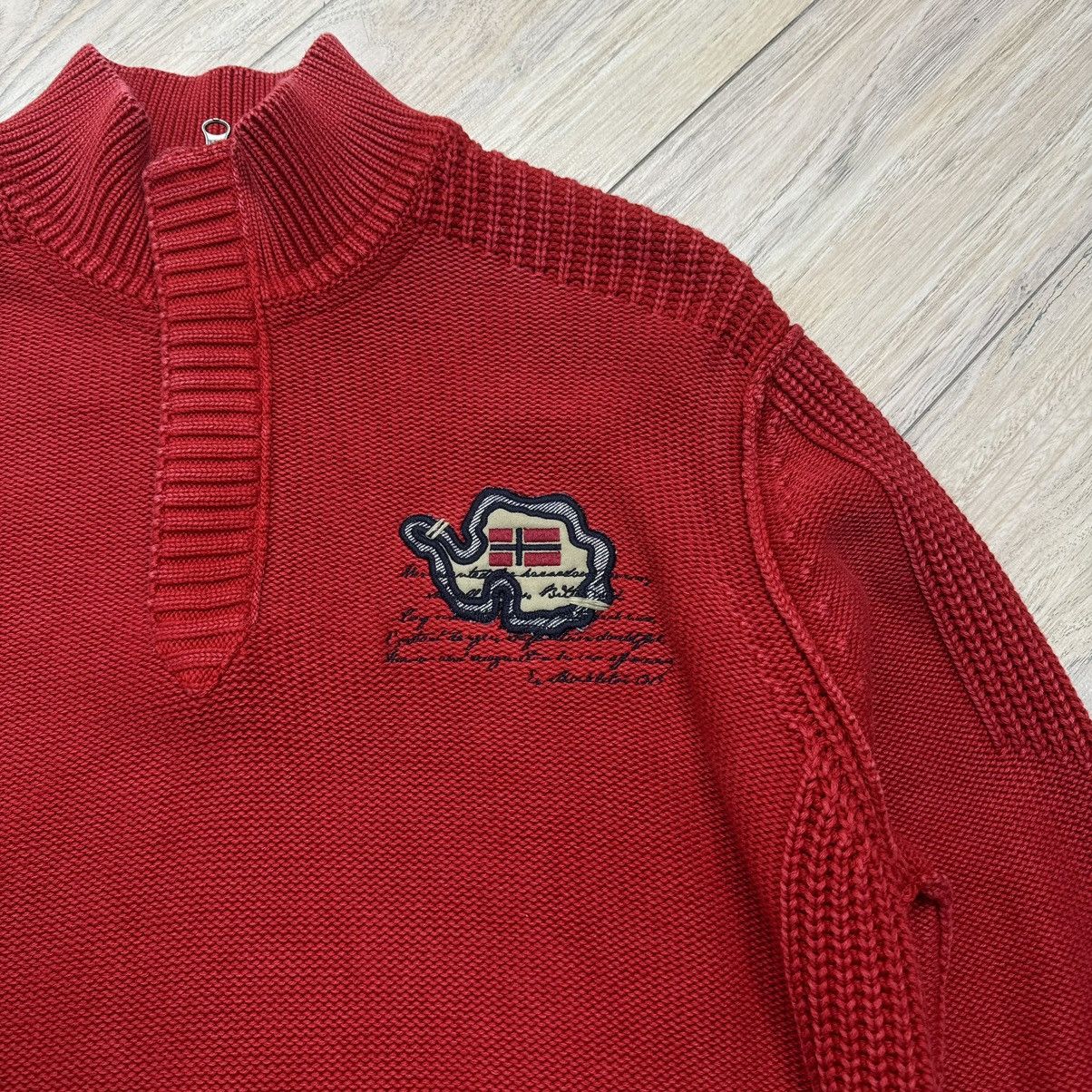Napapijri Vintage Y2K Napapijri Heavyweight Woven Zip-Up Knitwear Size US XL / EU 56 / 4 - 4 Thumbnail