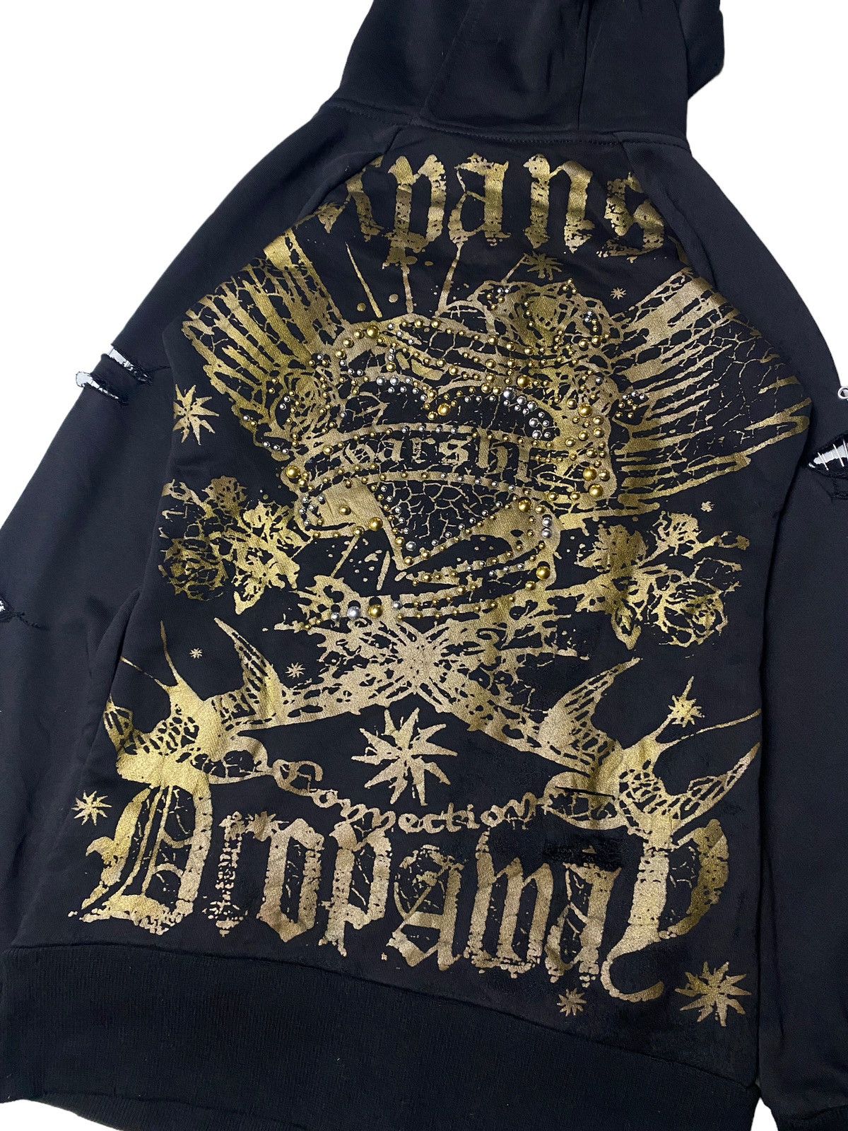 Beauty Beast Ghost of Glamour Pinned Studded Tribal Hoodie Size US XS / EU 42 / 0 - 7 Thumbnail