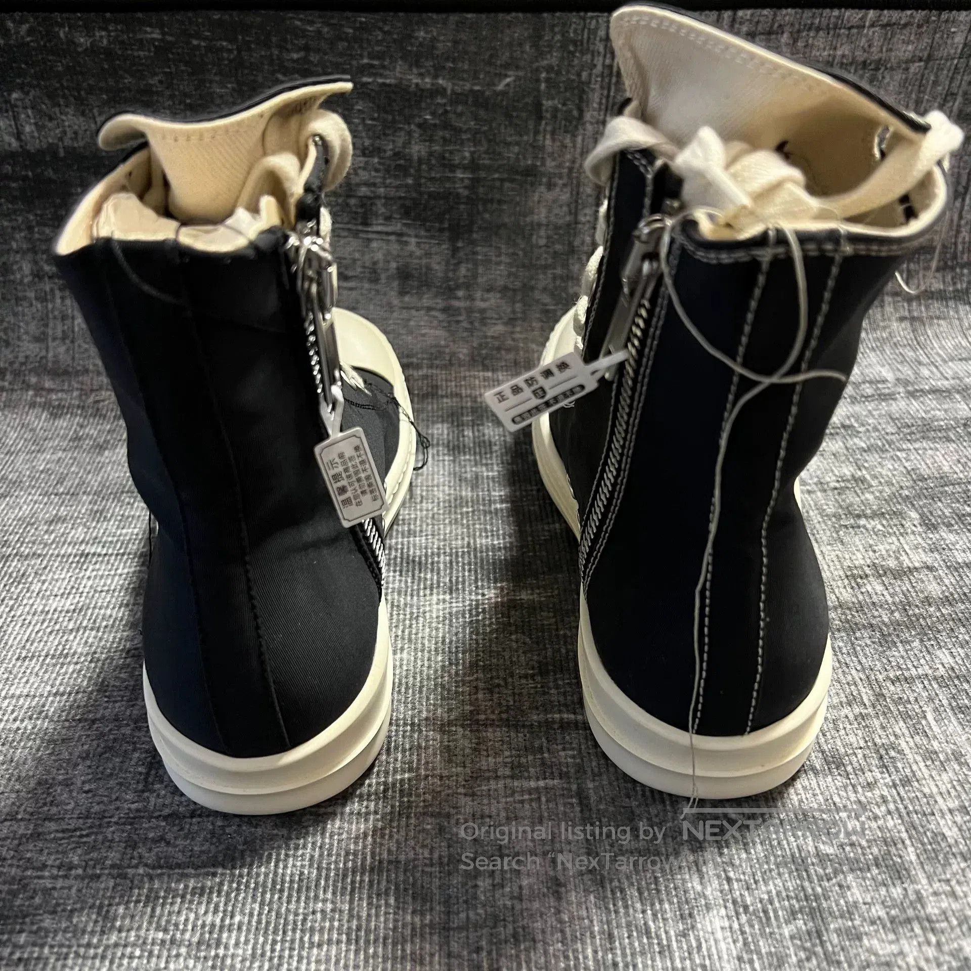 Rick Owens black and white fringe high. Size US 5.5 / IT 35.5 - 5 Thumbnail