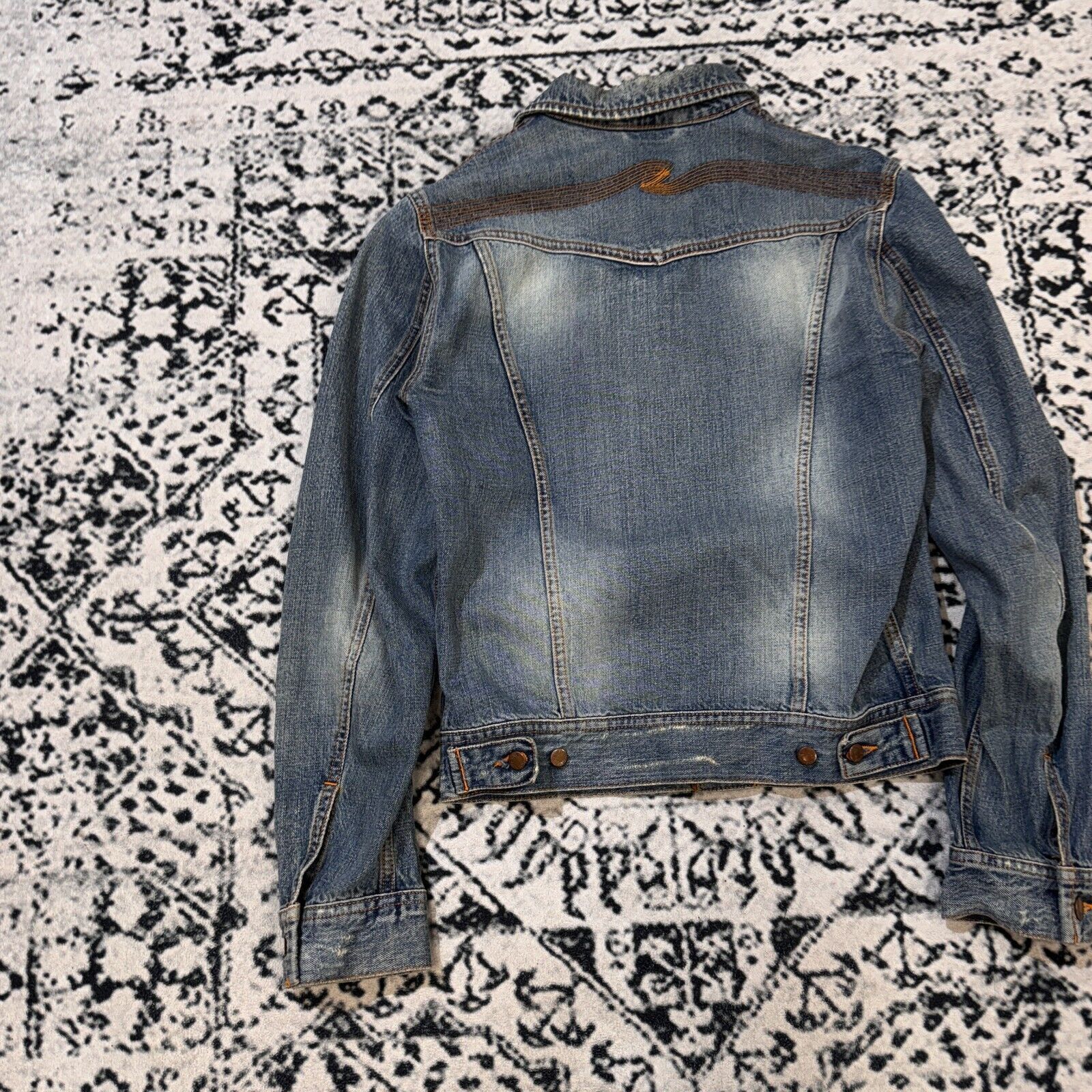 Nudie Jeans × Vintage Vintage Nudie Jeans Blue Cotton Denim Trucker Jacket Size S Size US S / EU 44-46 / 1 - 19 Thumbnail