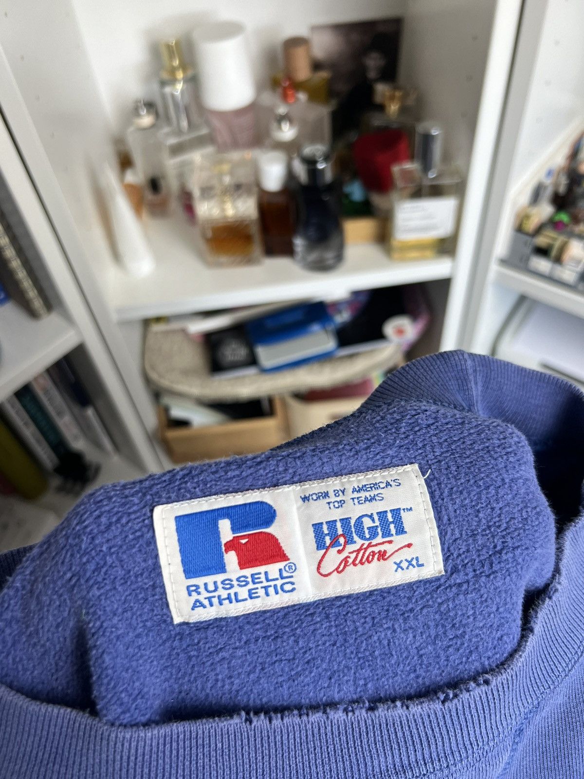 Russell Athletic × Vintage Vintage 90s Russell Athletic big logo baggy sweatshirt XXL Size US XXL / EU 58 / 5 - 5 Thumbnail