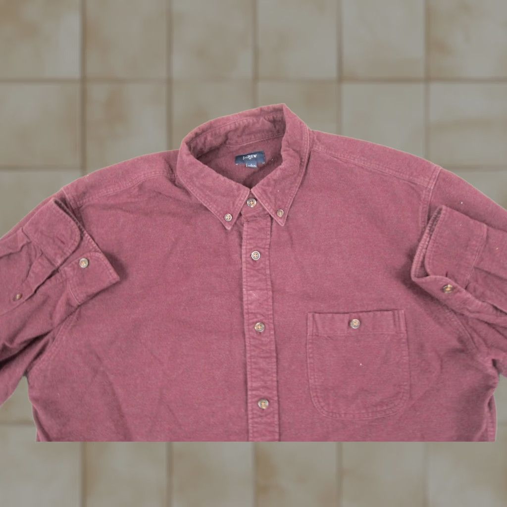 J.Crew J.Crew Shirt Mens Large Red Chamois Flannel Button Down Elbow Patch Classic 90s Size US L / EU 52-54 / 3 - 1 Thumbnail