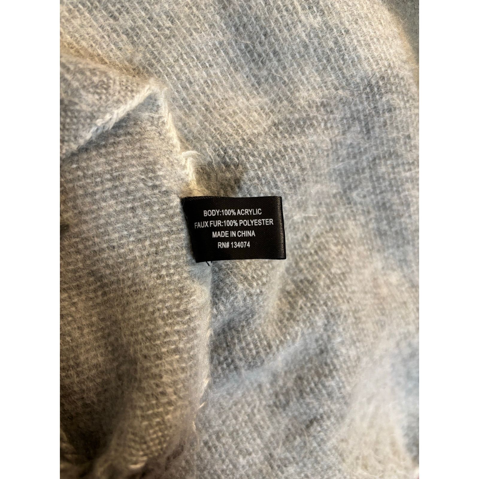 The Unbranded Brand Grey/Beige Plaid Poncho One Size Size ONE SIZE - 5 Thumbnail