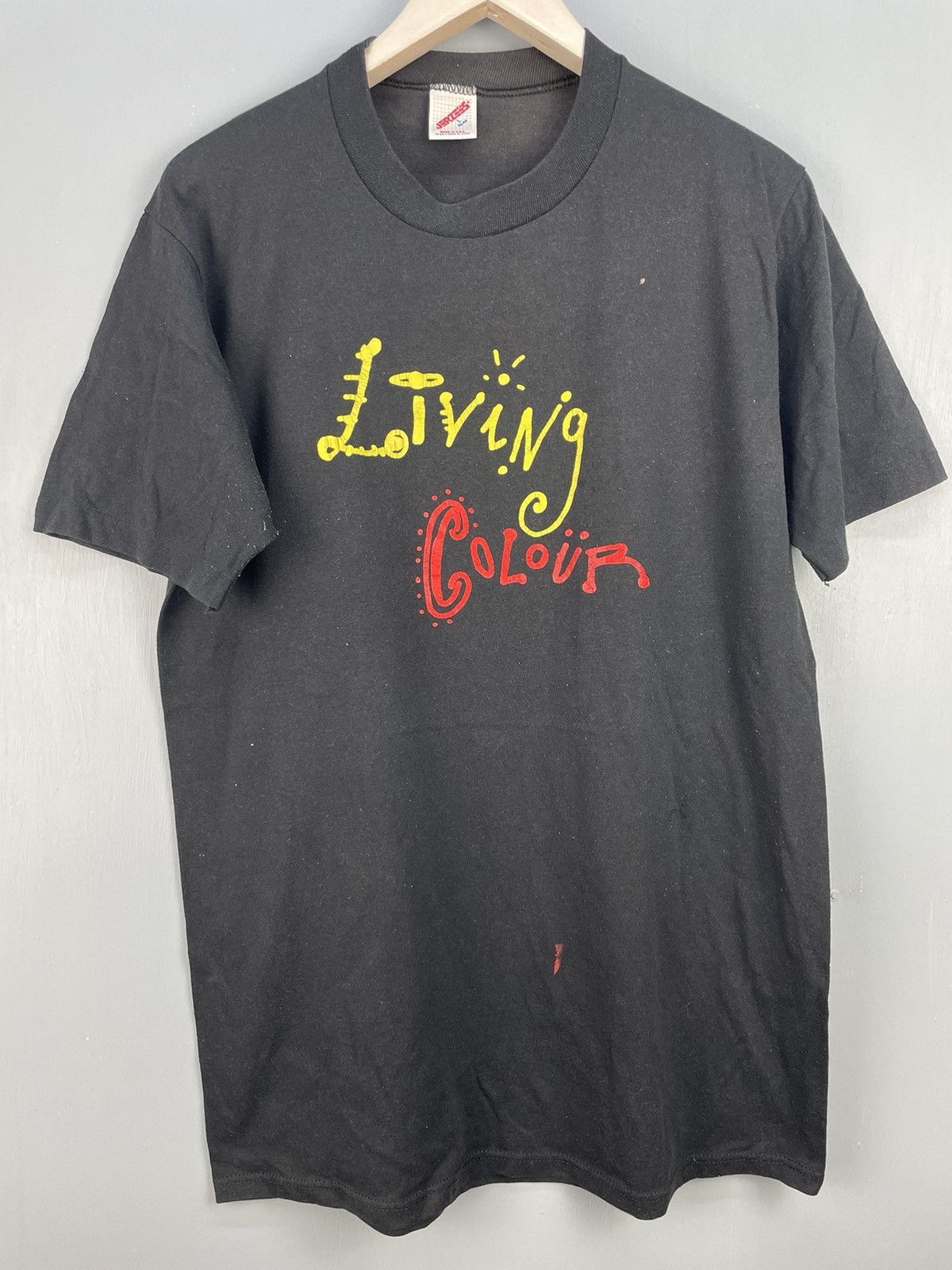 Vintage 80s Living Colour rock band t shirt