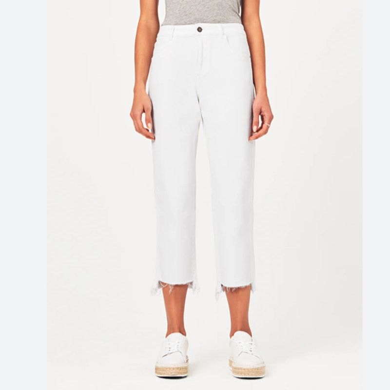 DL1961 DL1961 Patti High Rise Straight Jeans Donovan White Size 29 Size 29" - 2 Thumbnail