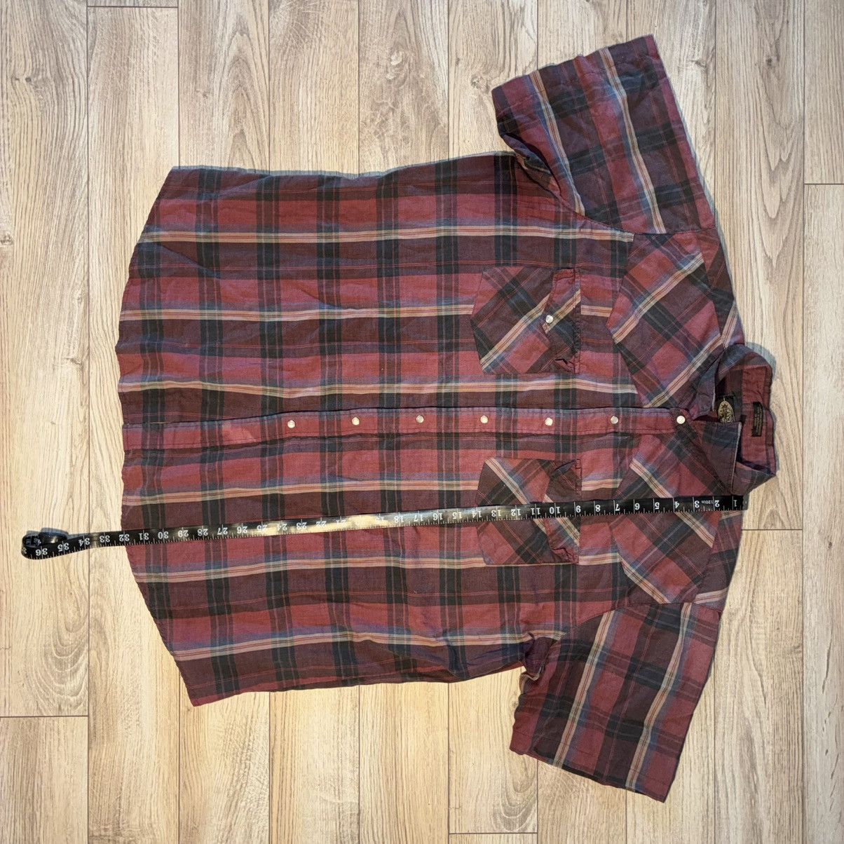 Other Red striped short sleeve pearl snap button up shirt Size US XXL / EU 58 / 5 - 6 Thumbnail