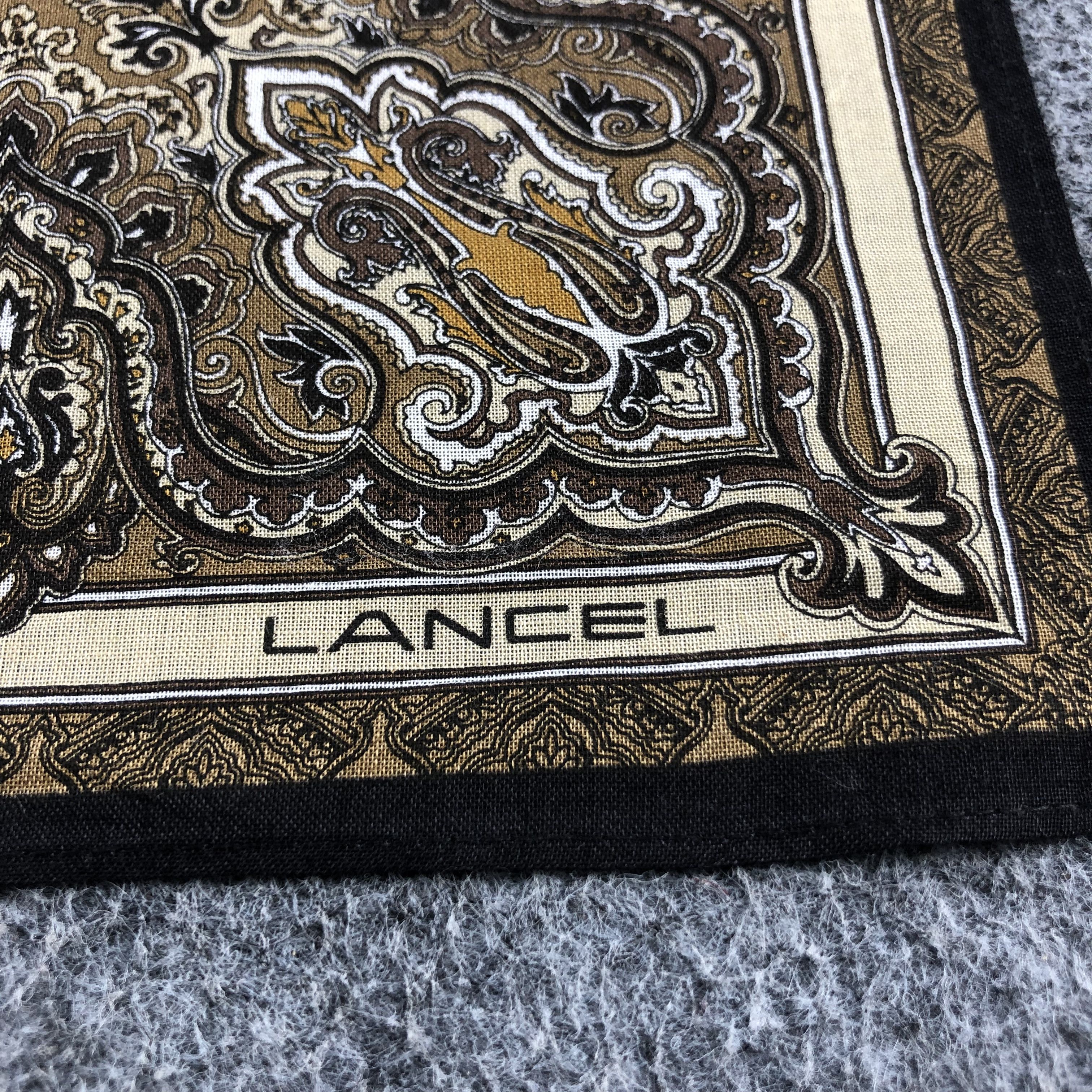 Lancel Lancel Paisley Handkerchief Neckerchief Bandana H1313 Size ONE SIZE - 3 Thumbnail