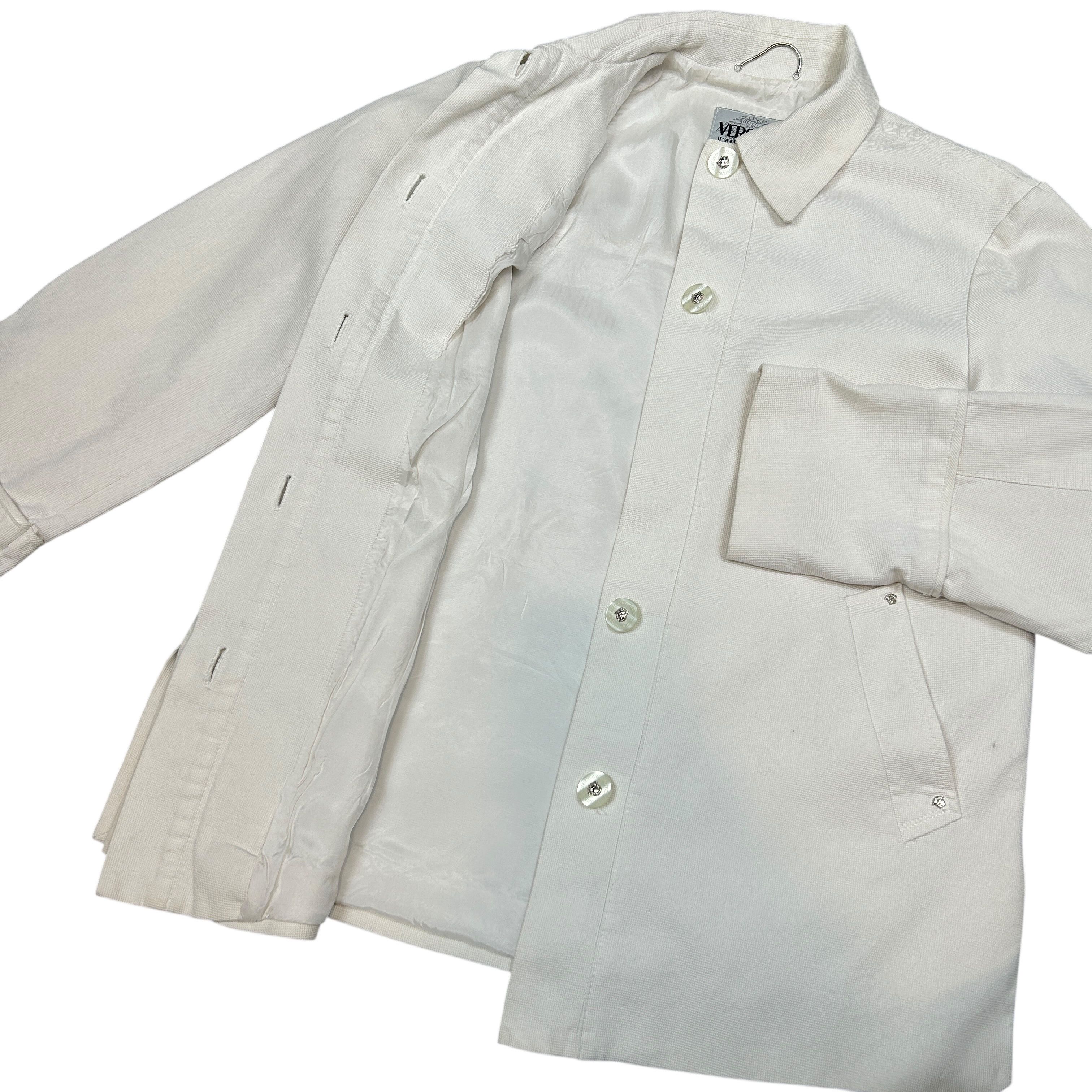 Versace Jeans Couture Versace Jeans Couture Ecru Medusa Button Overshirt Women M Size US M / EU 48-50 / 2 - 5 Thumbnail