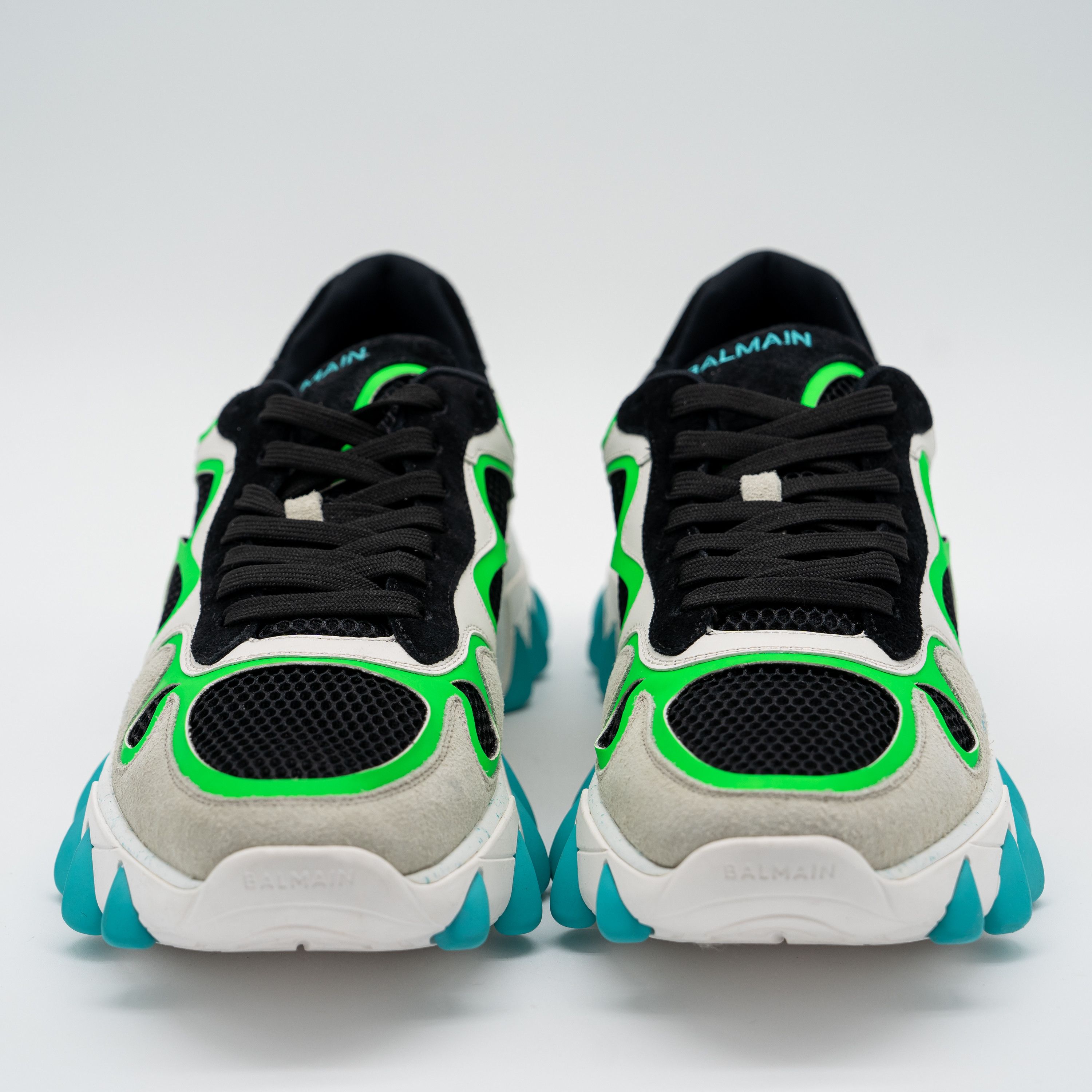Balmain 46 13 US Balmain B-East White Black Green Blue Sneakers Size US 13 / EU 46 - 2 Thumbnail