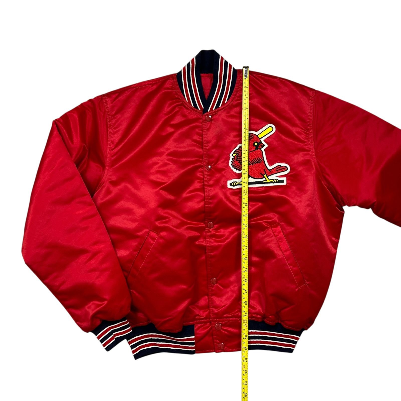 MLB VTG 90s St LOUIS CARDINALS STARTER SATIN BOMBER JACKET L Size US L / EU 52-54 / 3 - 11 Thumbnail