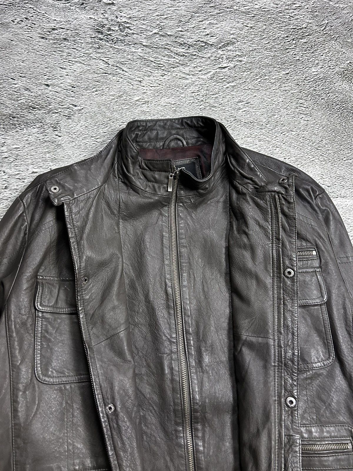 Burton Vintage Burton Leather Jacket Avant Garde Rare Brown Size US XL / EU 56 / 4 - 7 Thumbnail