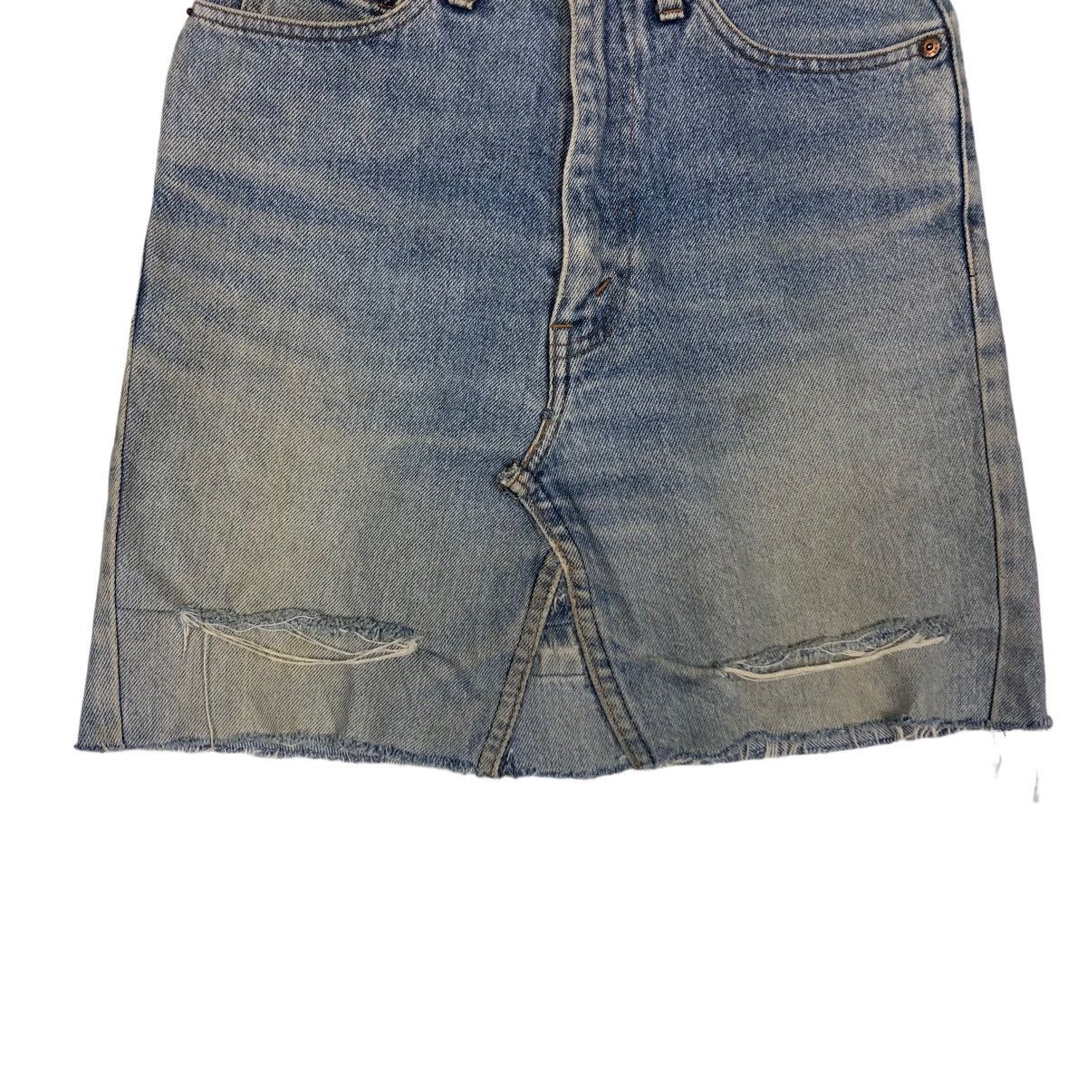 Levi's 🔥90’s Vintage Mini Skirt Levi’s Denim Size 24" / US 00 / IT 34 - 4 Thumbnail