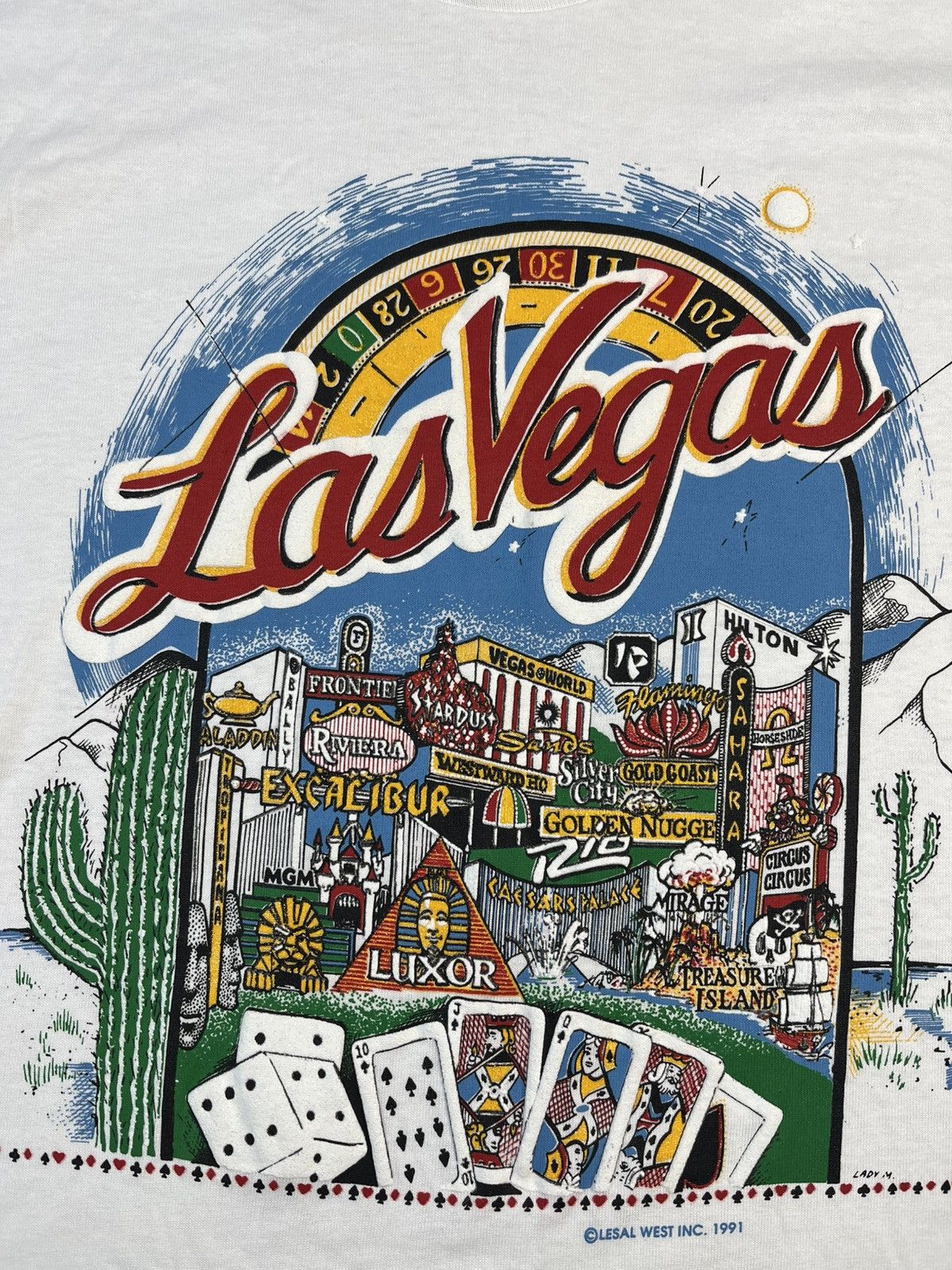 Vintage Vintage Las Vegas Graphic Tee (1991) Size US M / EU 48-50 / 2 - 4 Thumbnail