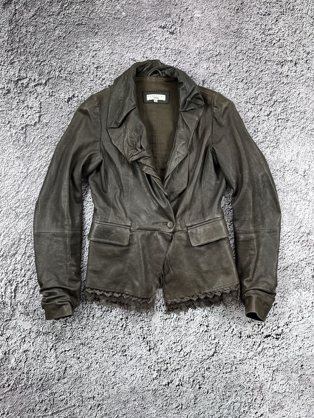 Essentiel Antwerp Leather jacket Essentiel Antwerp vintage vibe avant garde Size XS / US 0-2 / IT 36-38 - 2 Thumbnail