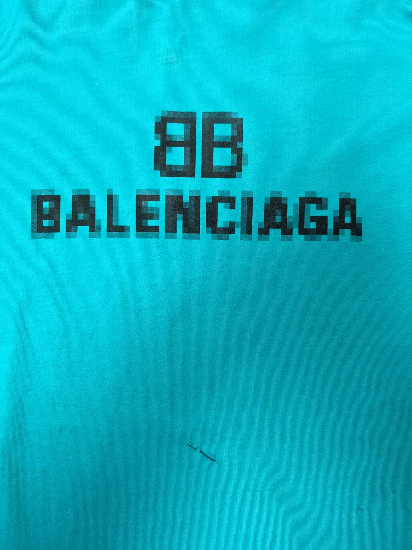 Balenciaga Balenciaga Mosaic Logo Distressed Short Sleeve T-Shirt Size US S / EU 44-46 / 1 - 3 Thumbnail