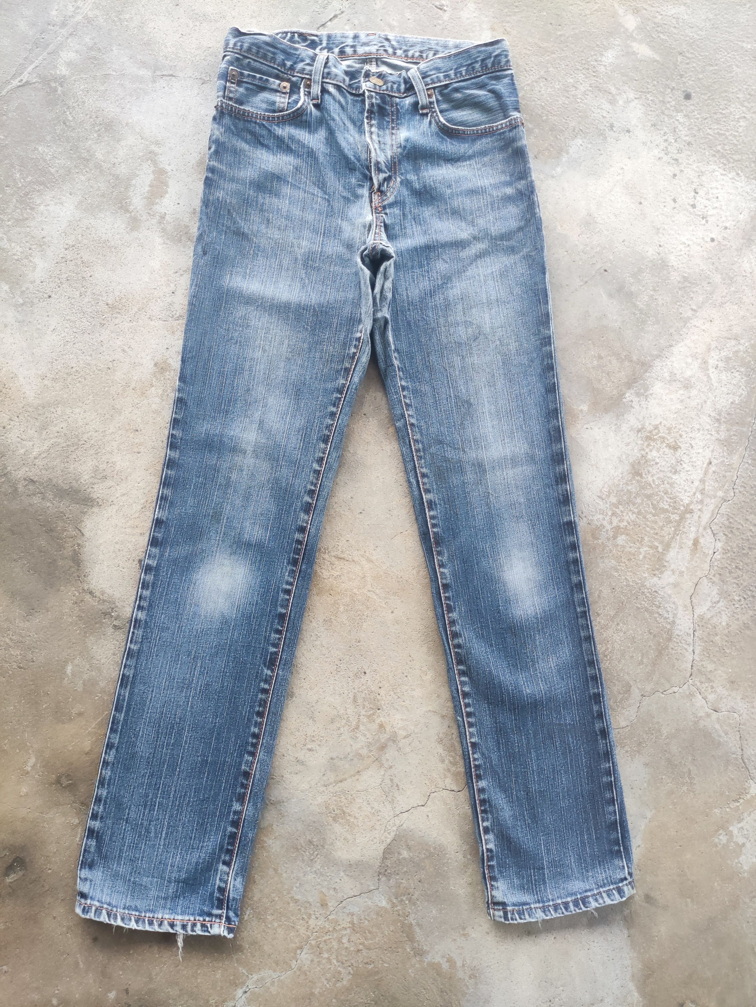 Edwin Vintage Edwin Brand Straight Cut Jeans Faded Ripped Pants Size US 29 - 1 Thumbnail