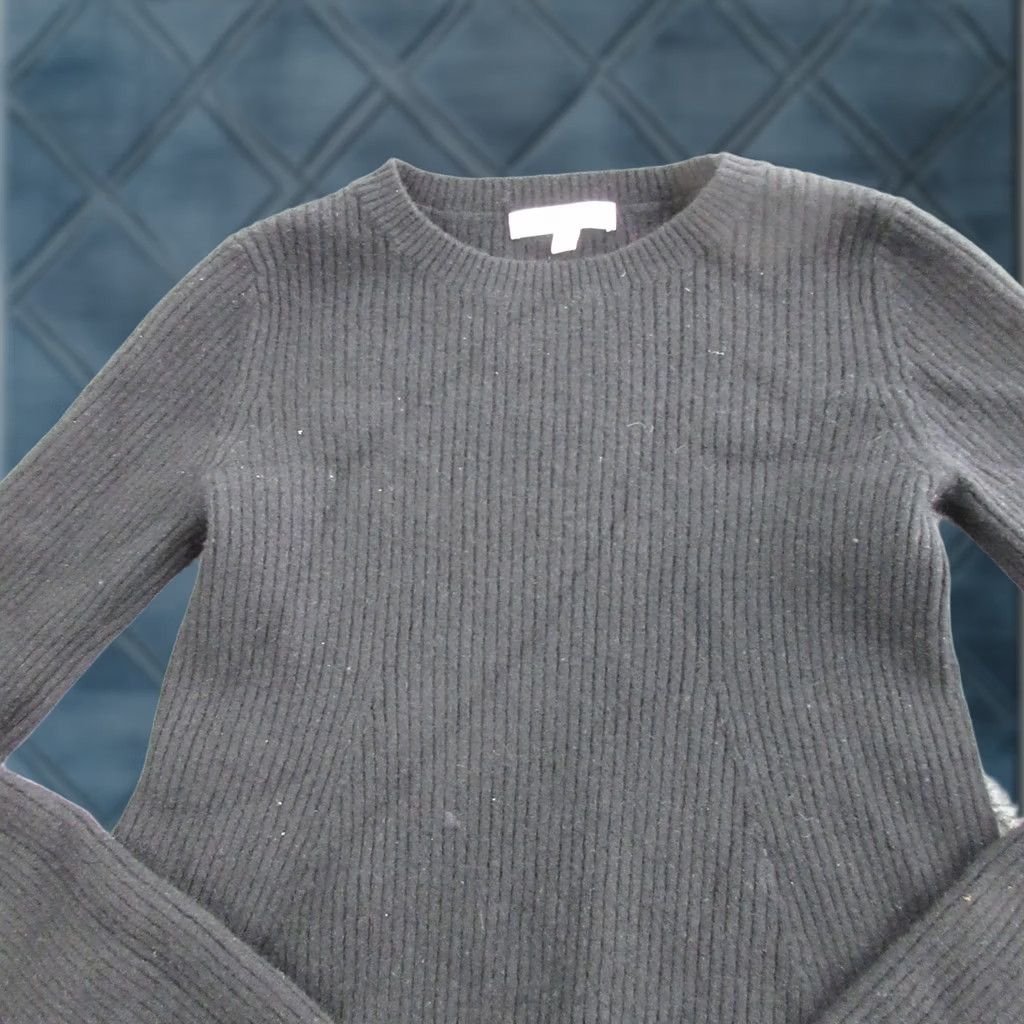 Bell The Cashmere Project Sweater Tunic Womens S Black Crewneck Bell Sleeve Knit 100% Cashmere Size S / US 4 / IT 40 - 1 Thumbnail