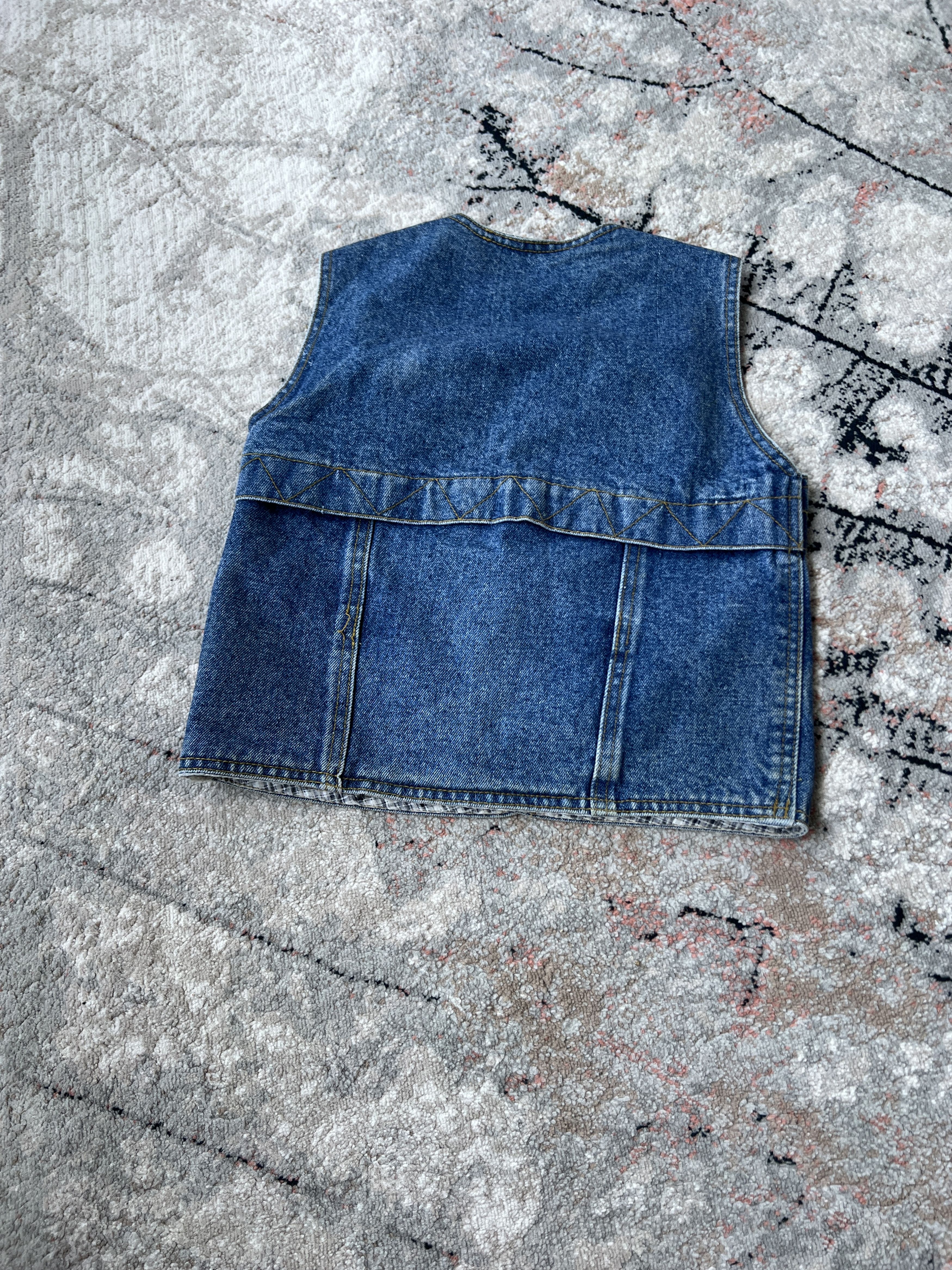 Vintage World Vintage Denim Vest Size XXS / US 00 / IT 34 - 4 Thumbnail