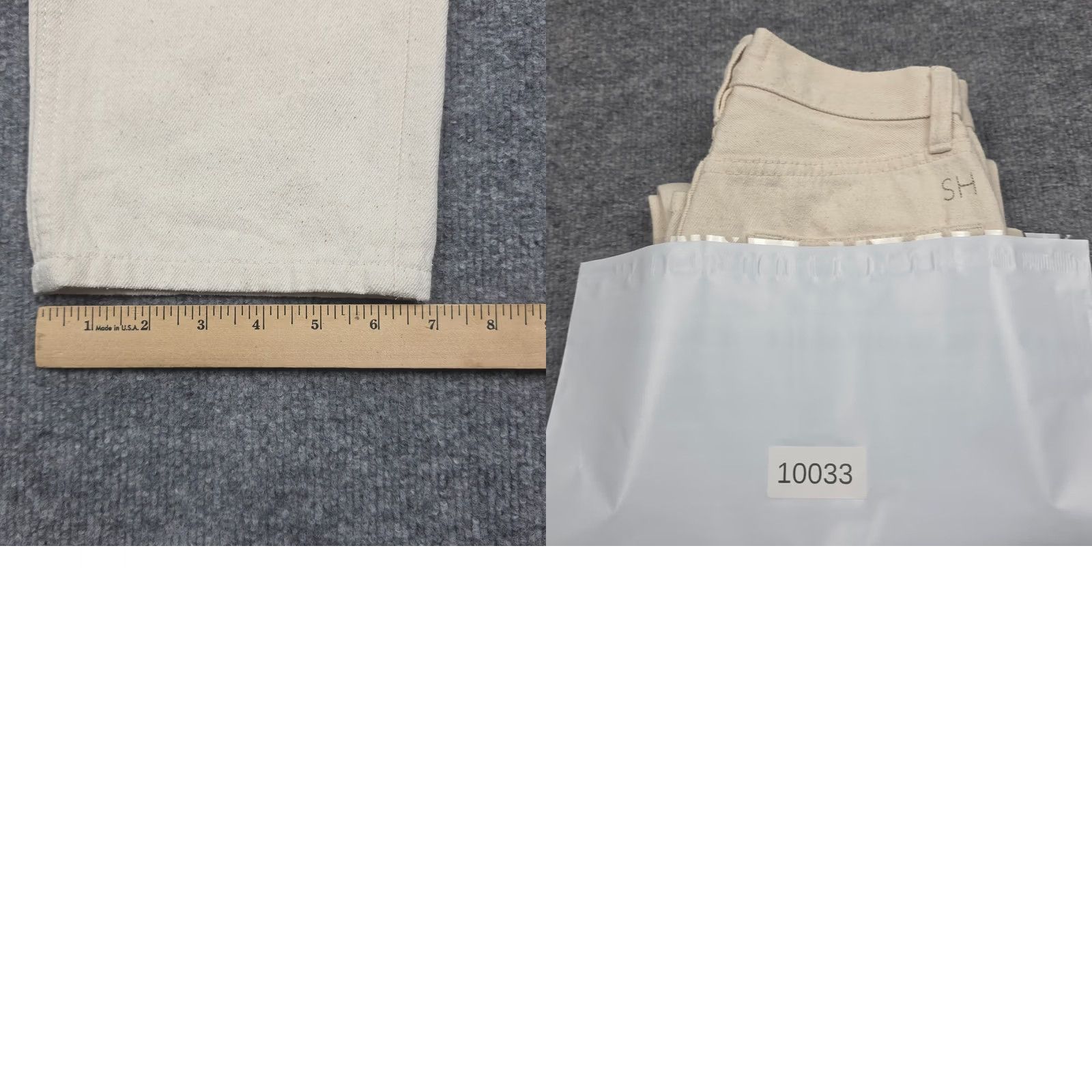 Still Here STILL HERE New York Childhood Jeans Women's 23 Ivory Straight Leg 100% Cotton Denim Straight Womens Size 40" / US 18 - 10 Thumbnail