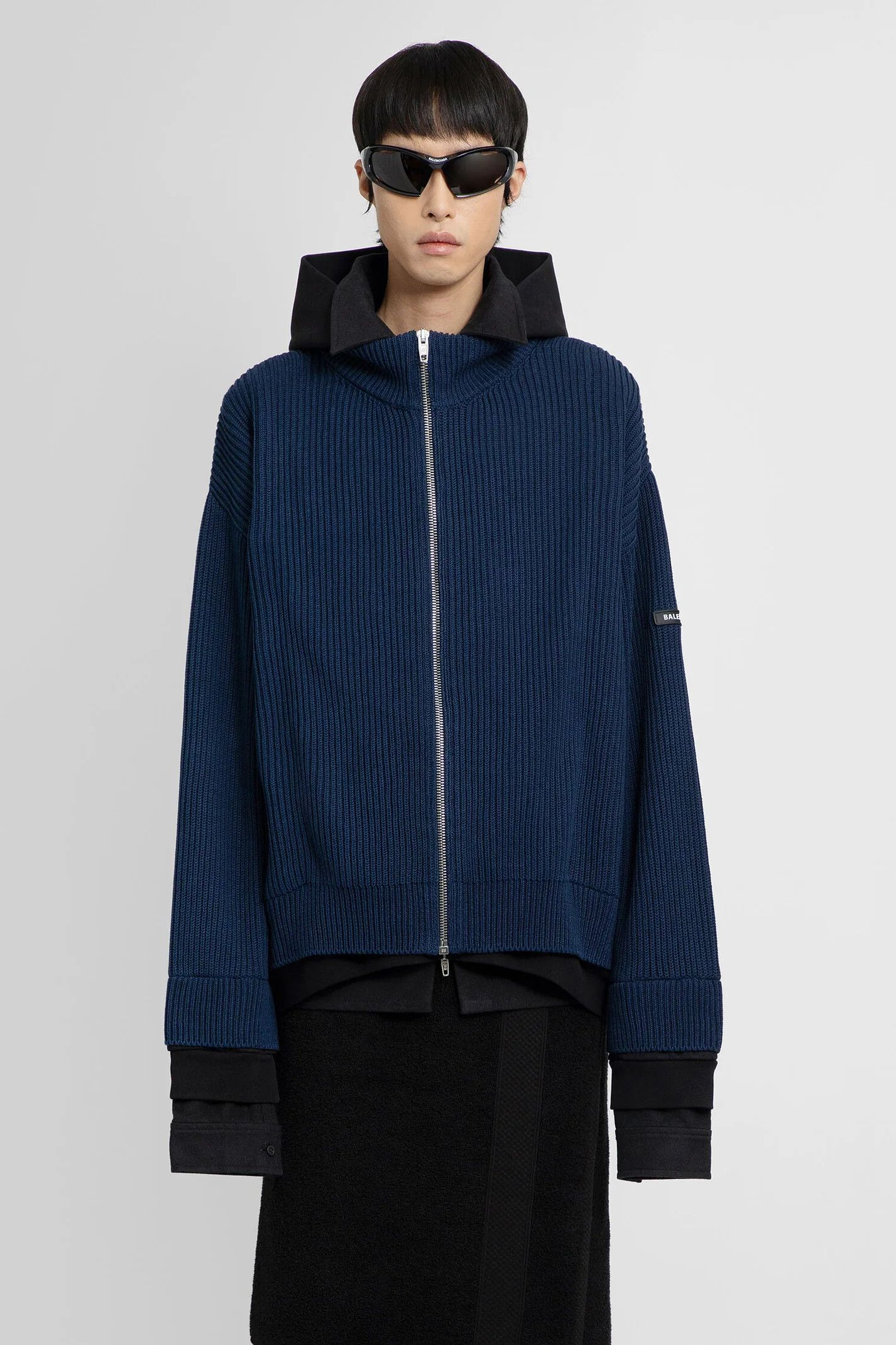 Balenciaga o1bcso1str0225 Unity Sports Icon Layered Zip-Up Hoodie Size US M / EU 48-50 / 2 - 3 Thumbnail