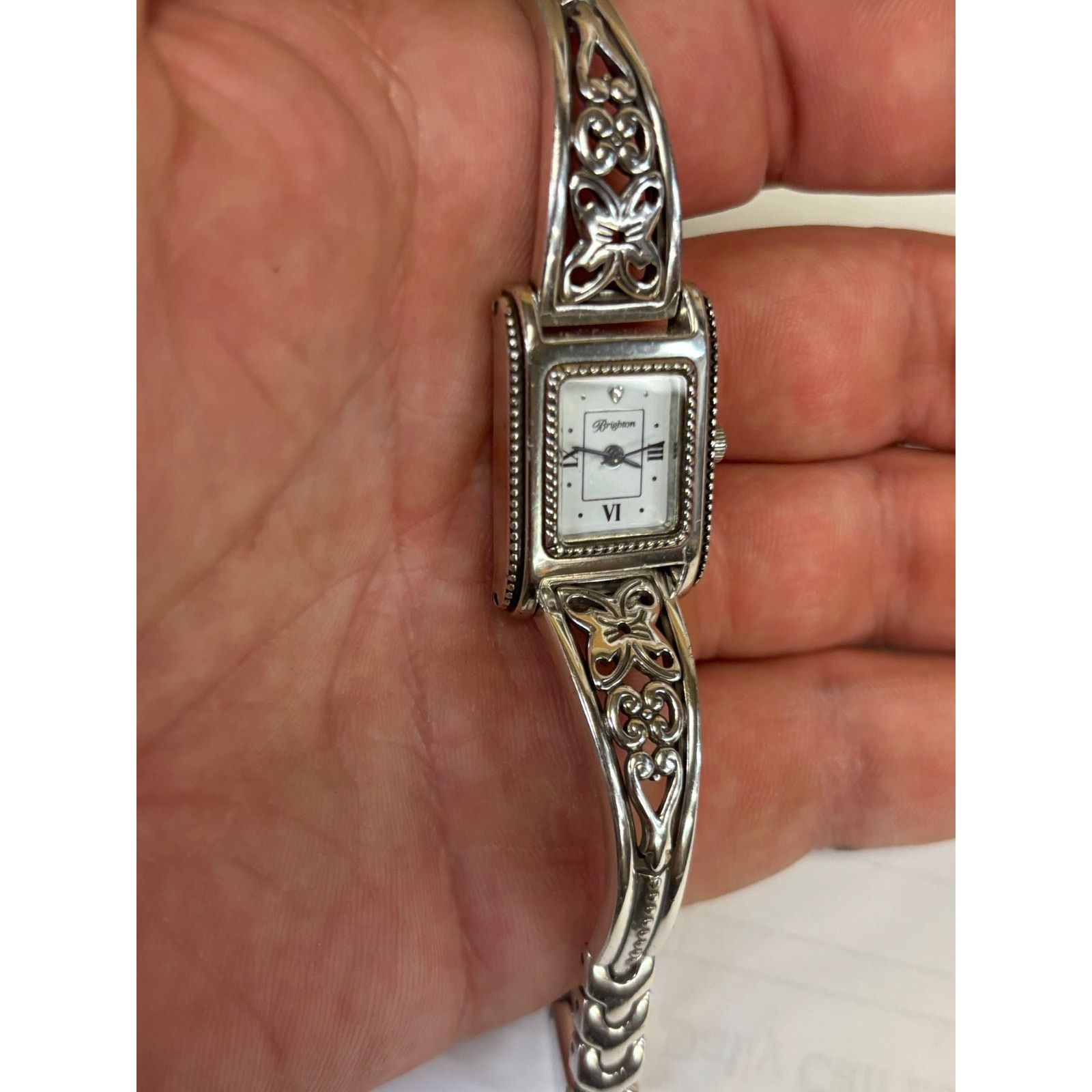 Brighton Brighton Silver Plated Butterfly Watch! New Battery! Size ONE SIZE - 3 Thumbnail