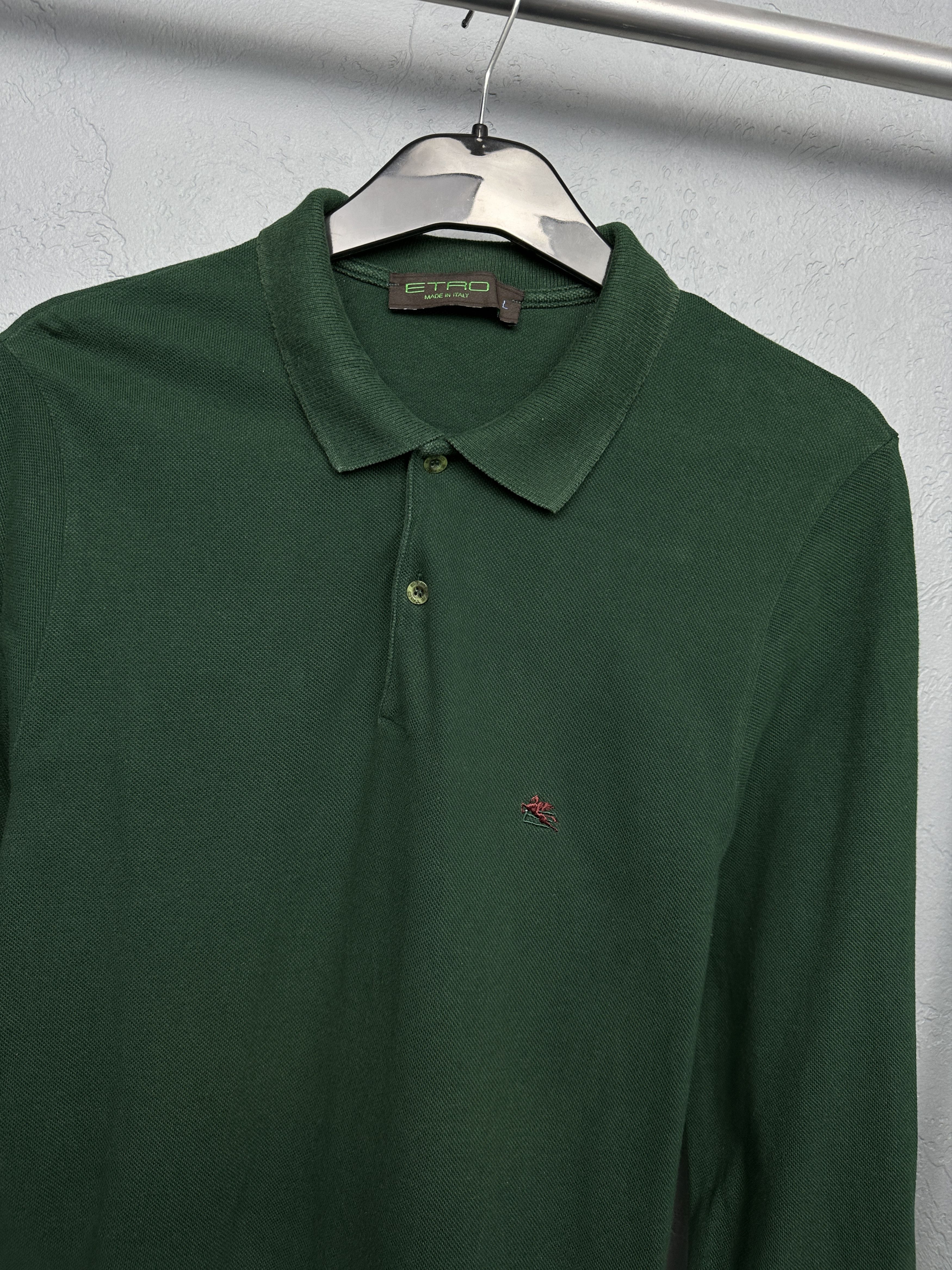 Etro Etro Milano Vintage Mens Long Sleeve Polo Shirt Size US L / EU 52-54 / 3 - 2 Thumbnail