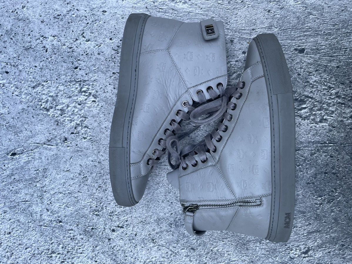MCM MCM hi top grey sneaker Size US 7 / EU 40 - 14 Thumbnail