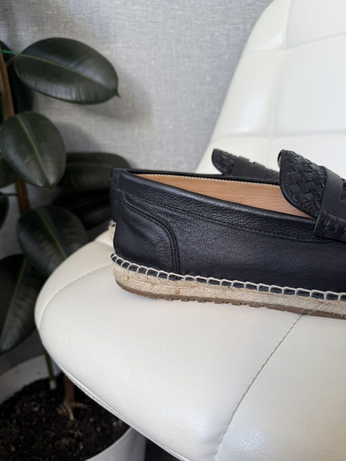 Bottega Veneta Bottega Veneta Woven Leather Loafers Shoes Espadrille Sole Size US 8 / EU 41 - 10 Thumbnail