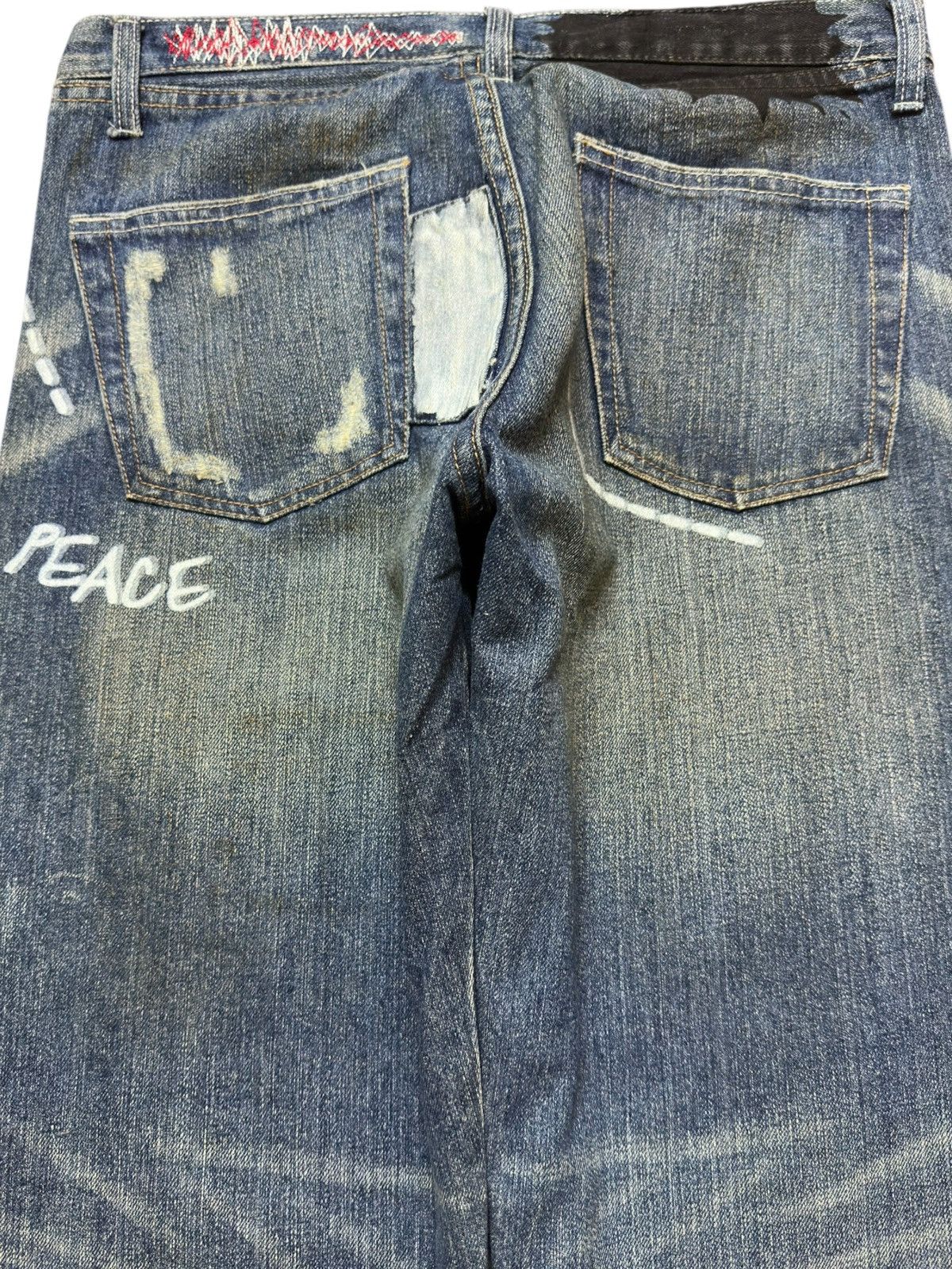Antihero Vintage Antinero Whiskers Mudwash Sashiko Boro Denim Size US 32 / EU 48 - 5 Thumbnail